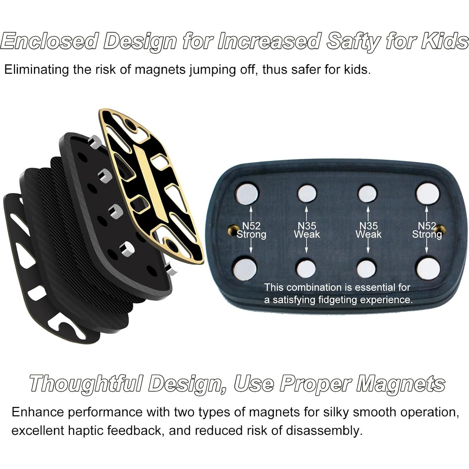 DjuiinoStar Deslizador Antiestrés de Fibra de Carbono
