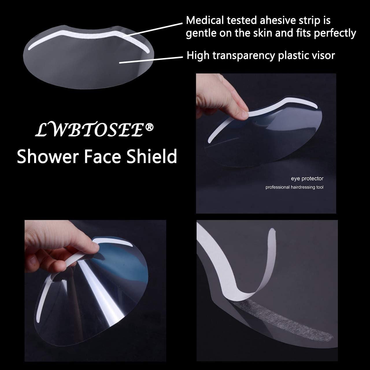 Escudos Faciales Desechables LWBTOSEE 100 Pcs Protección Cabello