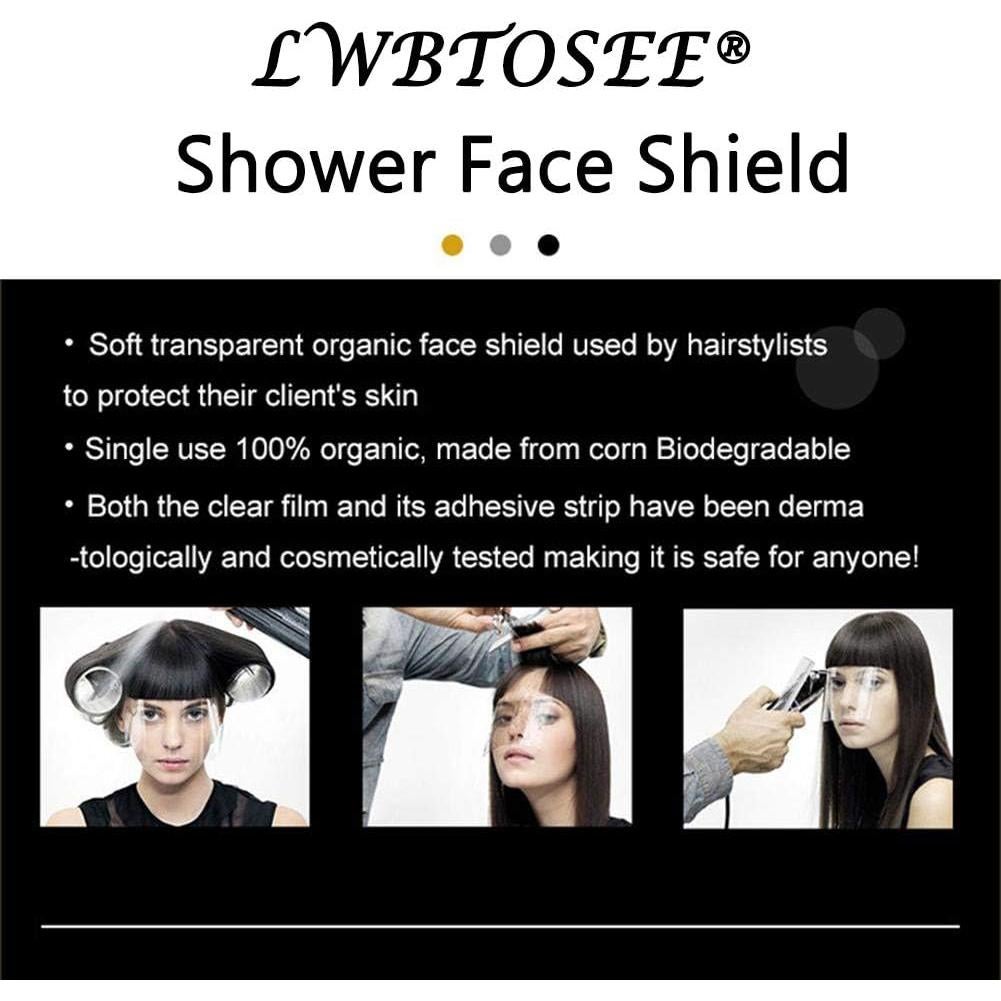 Escudos Faciales Desechables LWBTOSEE 100 Pcs Protección Cabello