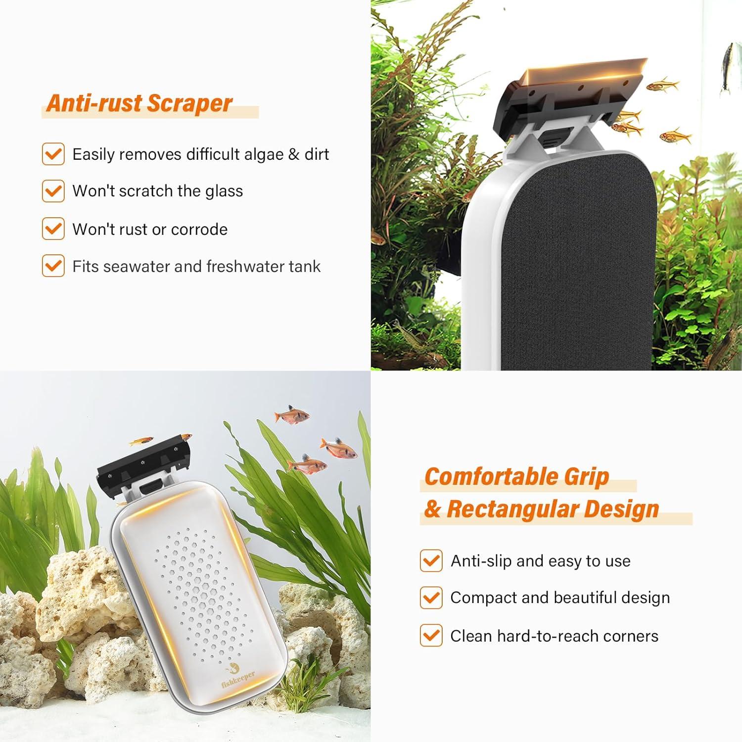 Limpiador Magnético Fishkeeper para Acuarios 6-13 mm