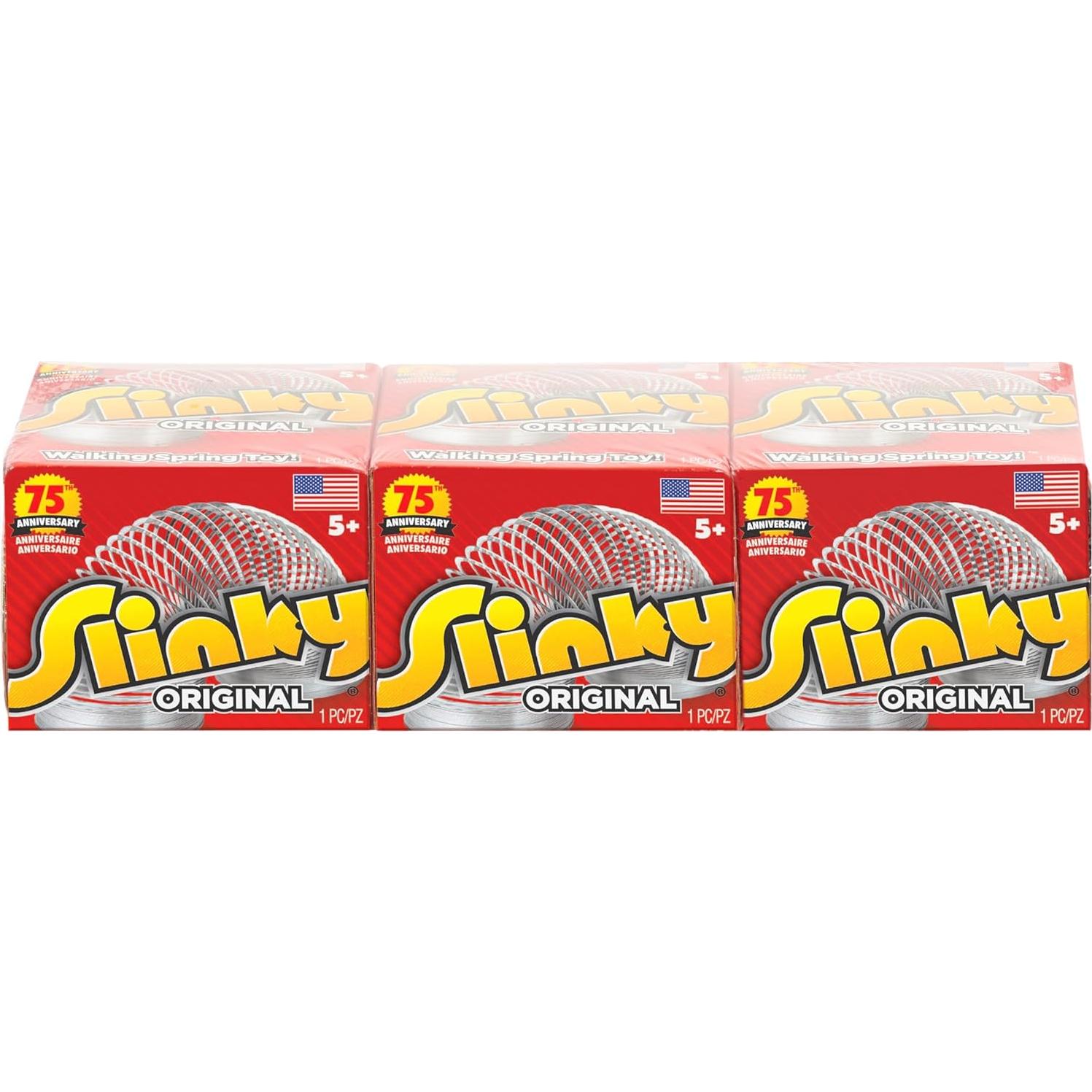 Slinky Original de Metal - Paquete de 3 Juguetes Antiestrés