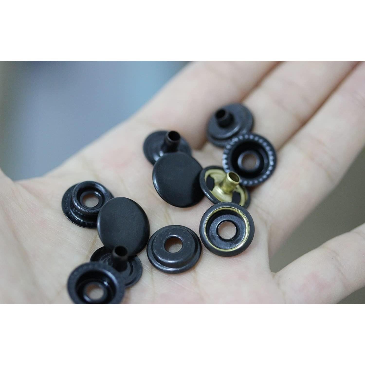 Kit de 60 Broches de Metal BetterJonny 15mm Negro para DIY