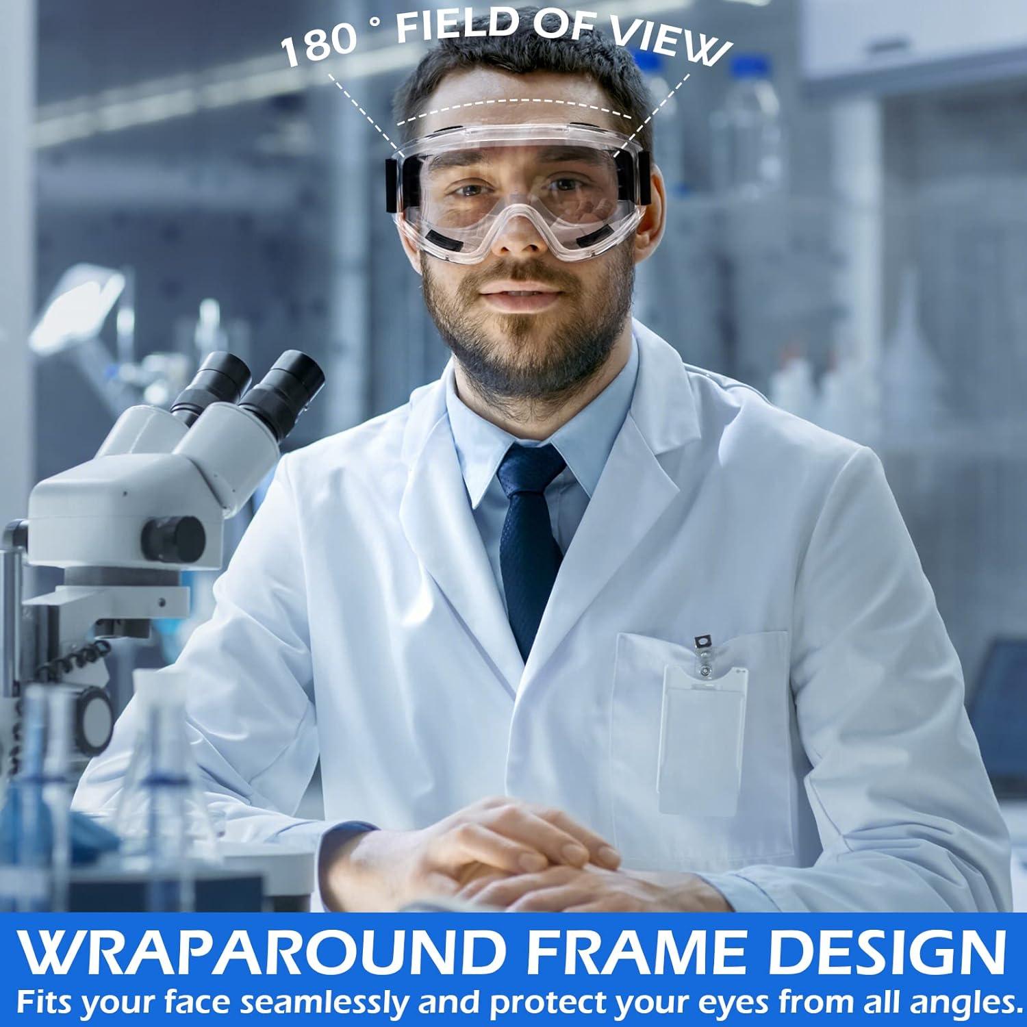 Gafas de Seguridad OXG 6 Paquetes Antivaho ANSI Z87.1