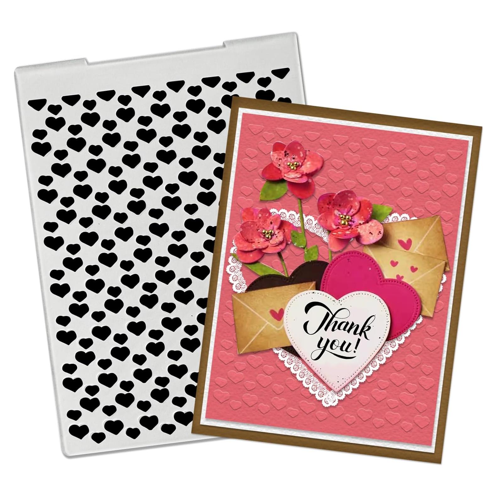 Carpeta de Embossing Plástica LANGFON Corazones 10.5x14.5cm