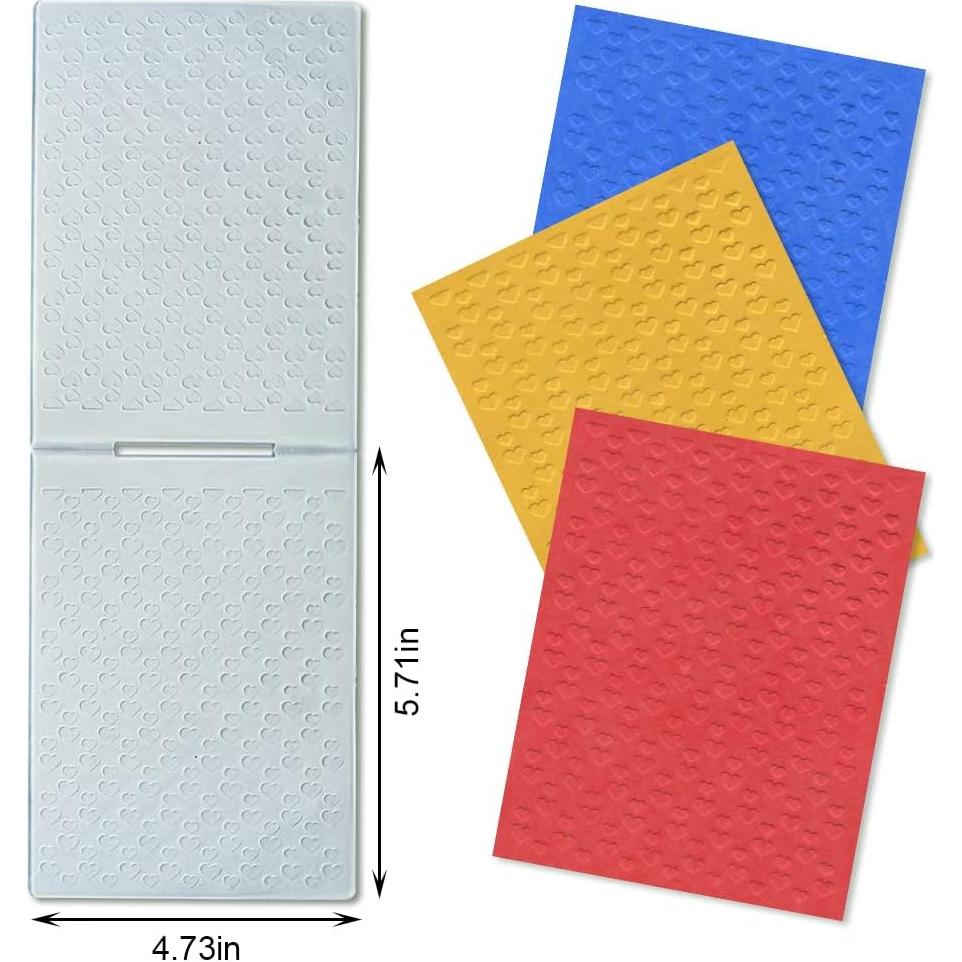 Carpeta de Embossing Plástica LANGFON Corazones 10.5x14.5cm