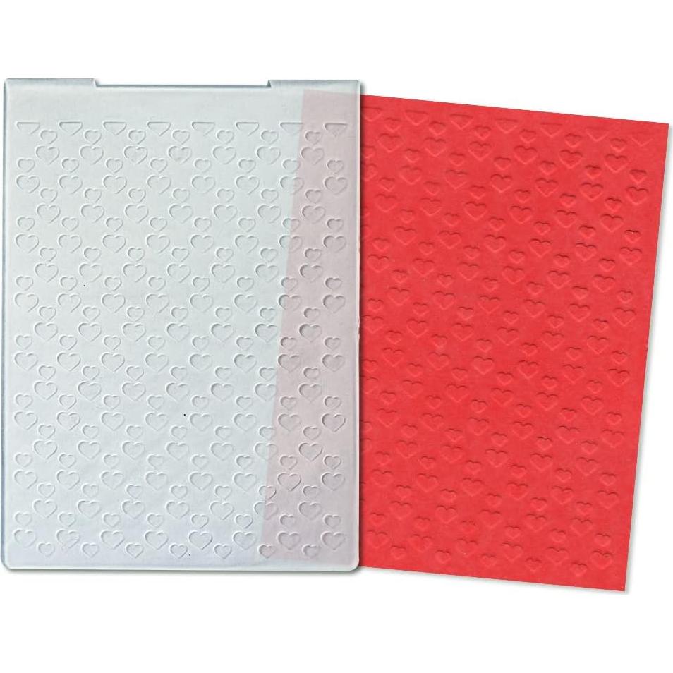 Carpeta de Embossing Plástica LANGFON Corazones 10.5x14.5cm