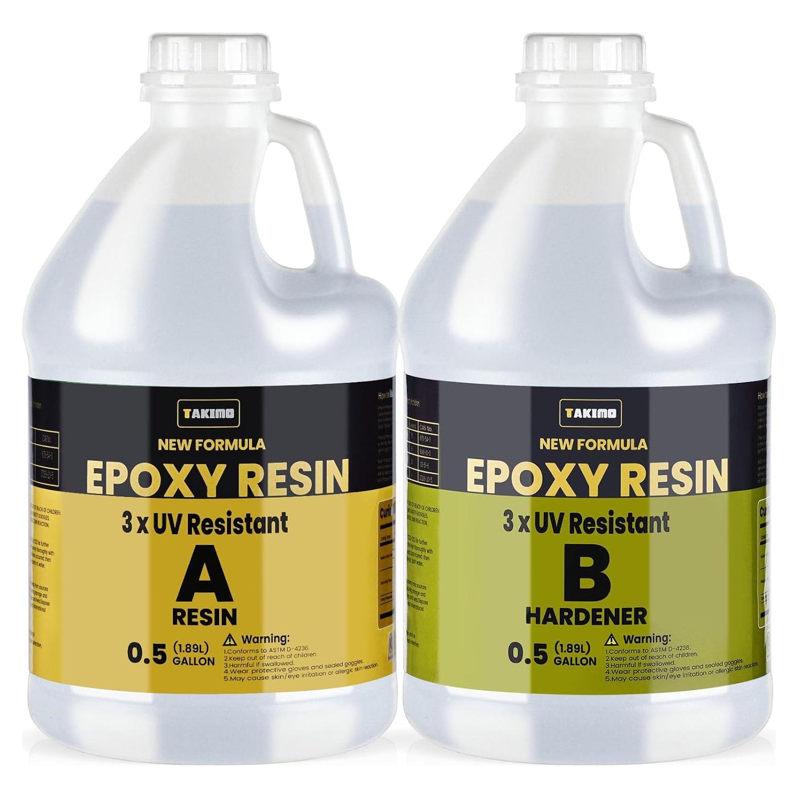 Kit de Resina Epóxica TAKIMO 1 Galón Cristalina 3xUV