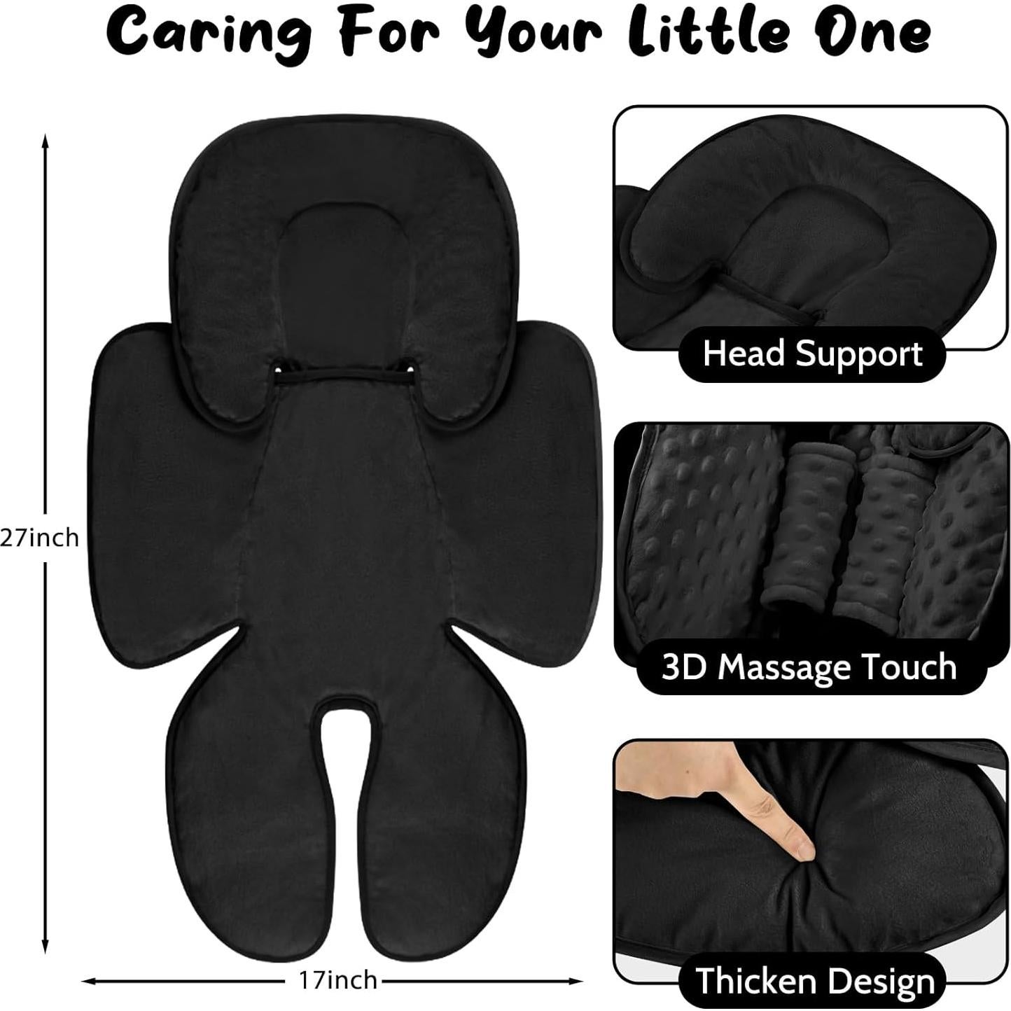 Cojín Soporte para Asiento de Automóvil Bebé GFU Negro 2 en 1
