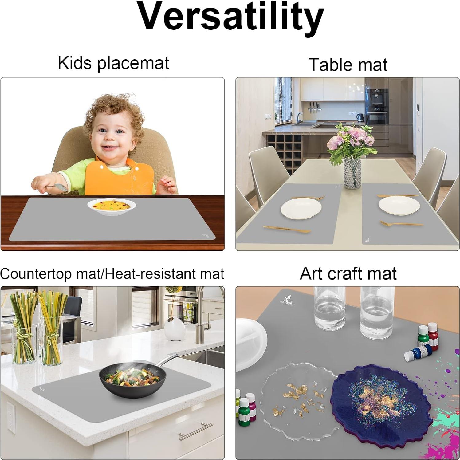 Juego de 2 Tapetes de Silicona Gruesa Folksy Super 50.8x71.1 cm