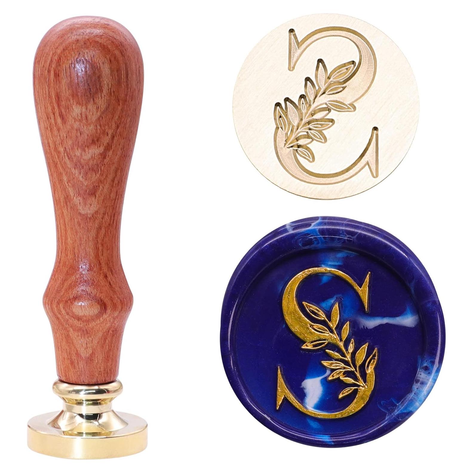 Sello de Cera SWANGSA Inicial S 25mm Vintage para Invitaciones