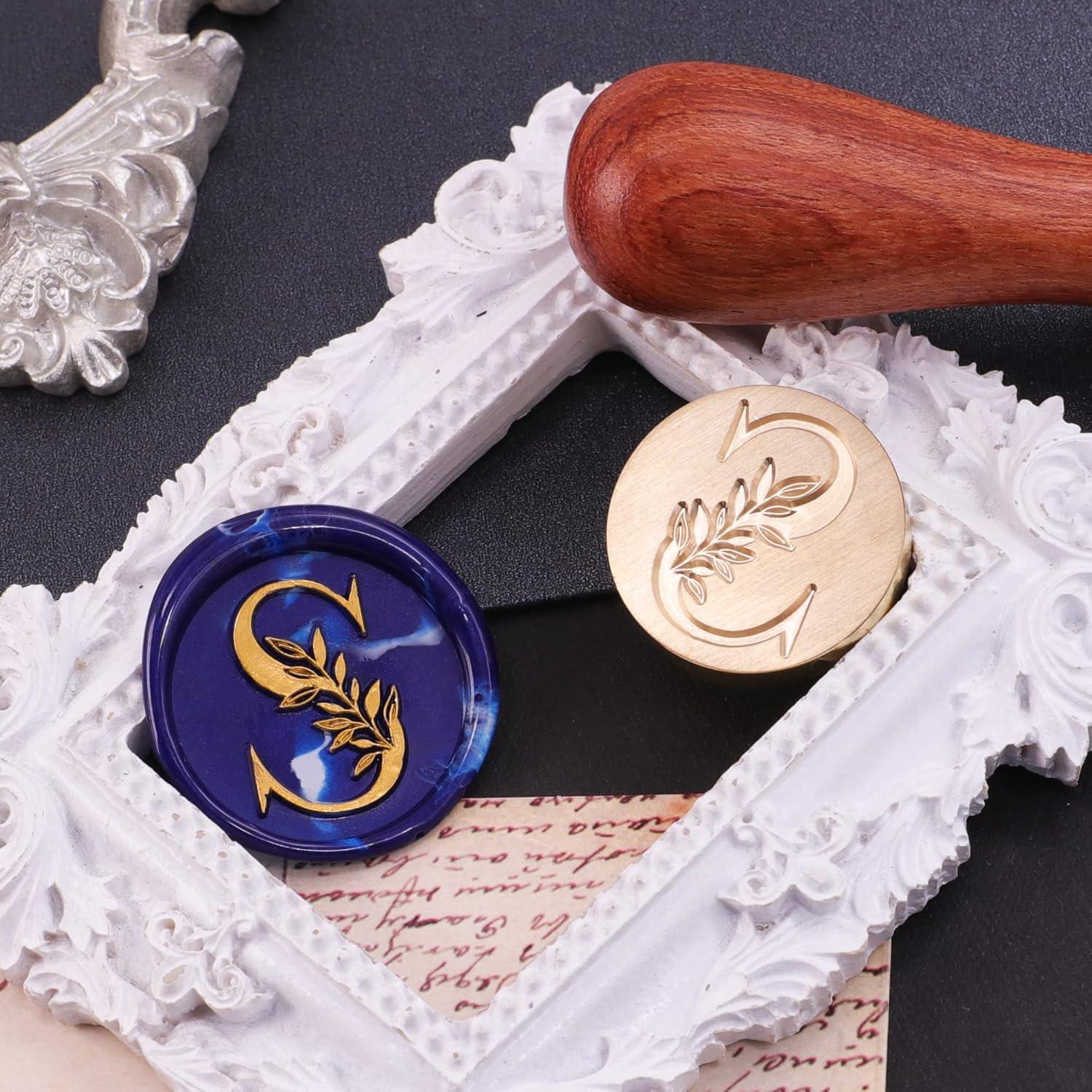 Sello de Cera SWANGSA Inicial S 25mm Vintage para Invitaciones