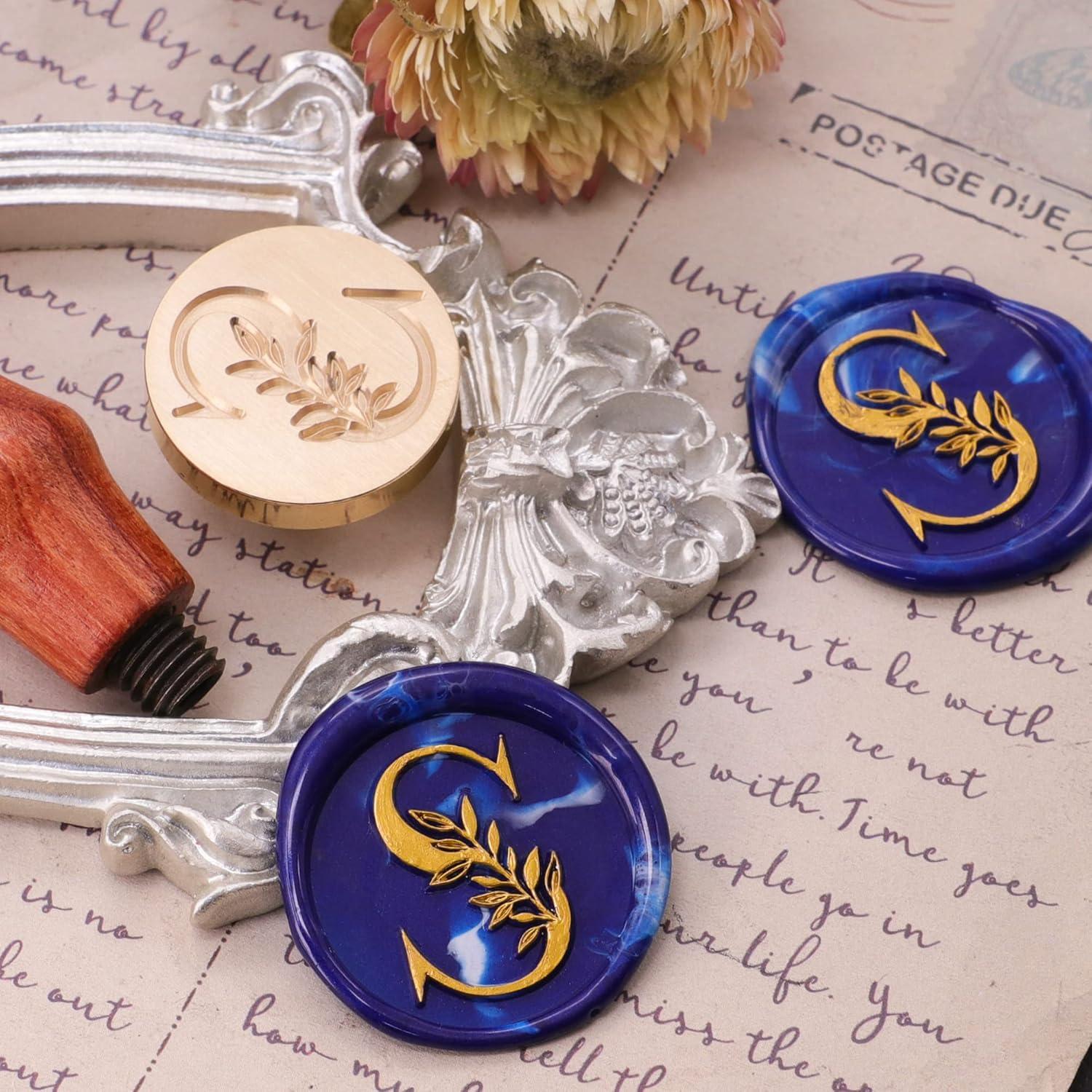 Sello de Cera SWANGSA Inicial S 25mm Vintage para Invitaciones