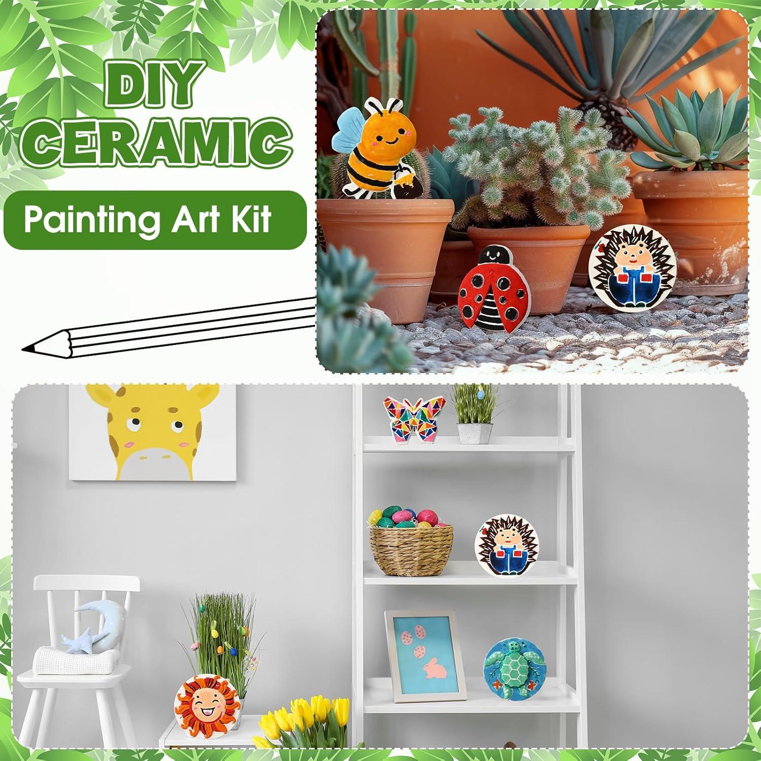 Kit de Pintura de Piedras de Yeso HyDren - 8 Piezas Animales