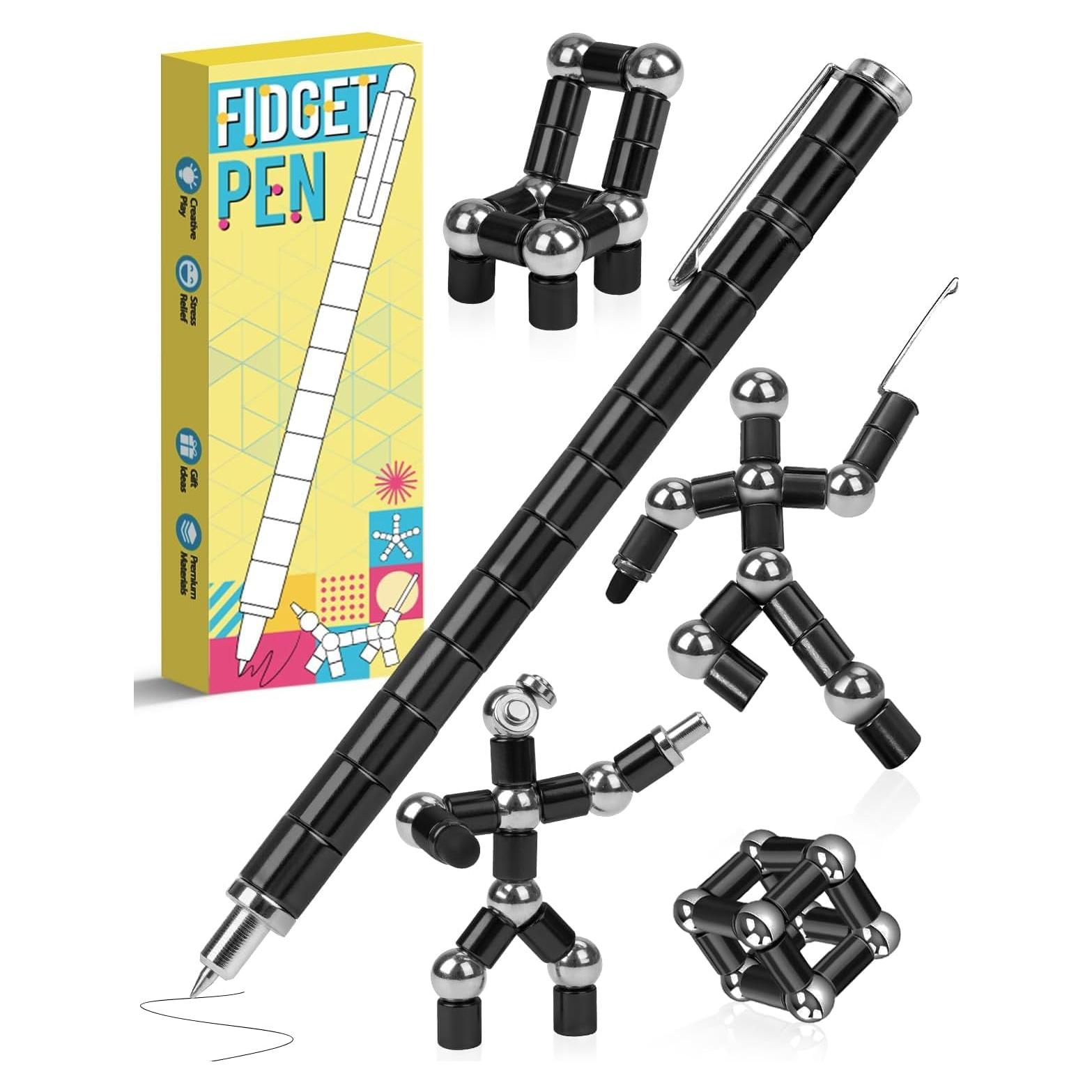 Bolígrafo Magnético Antiestrés PASTACO Negro Carbón