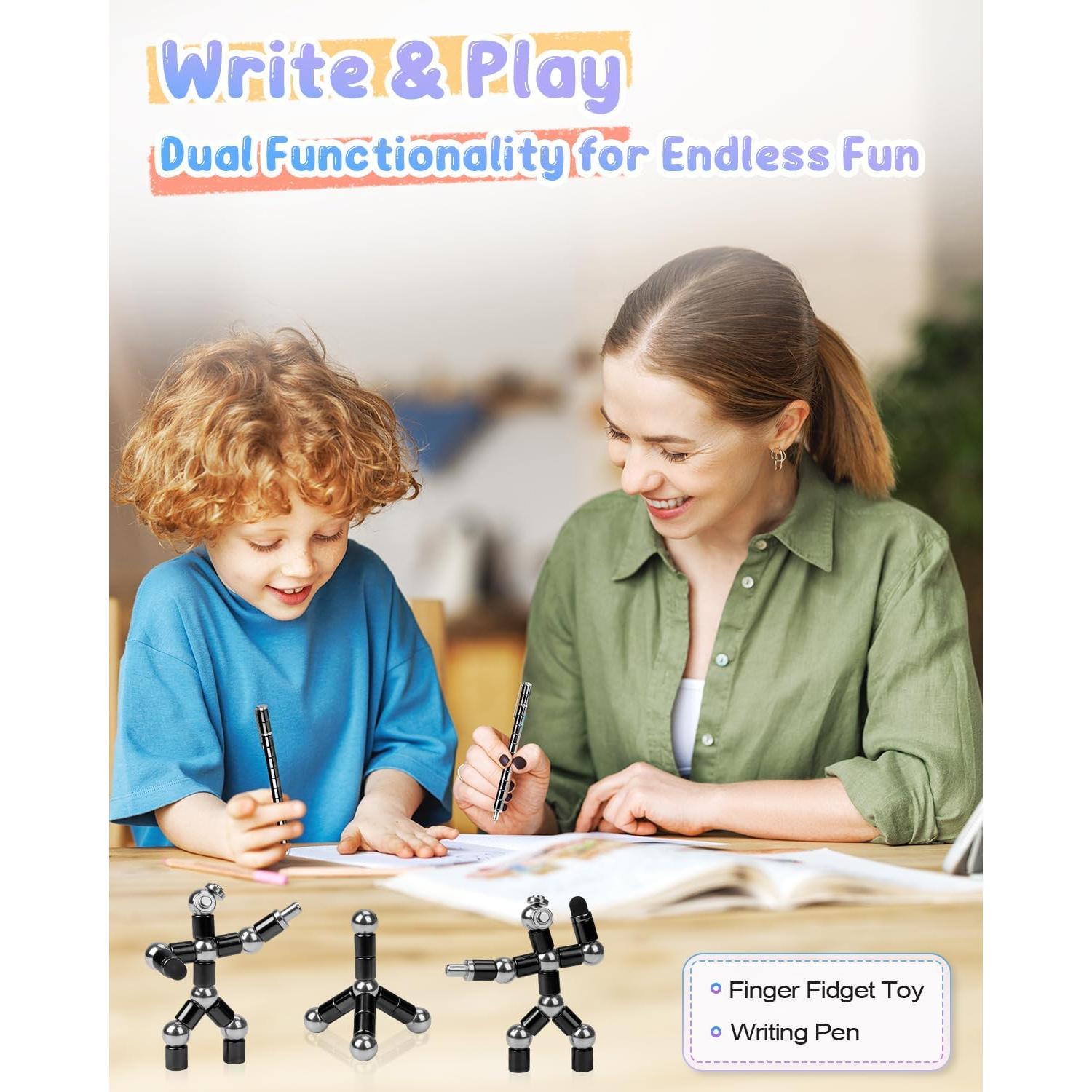 Bolígrafo Magnético Antiestrés PASTACO Negro Carbón