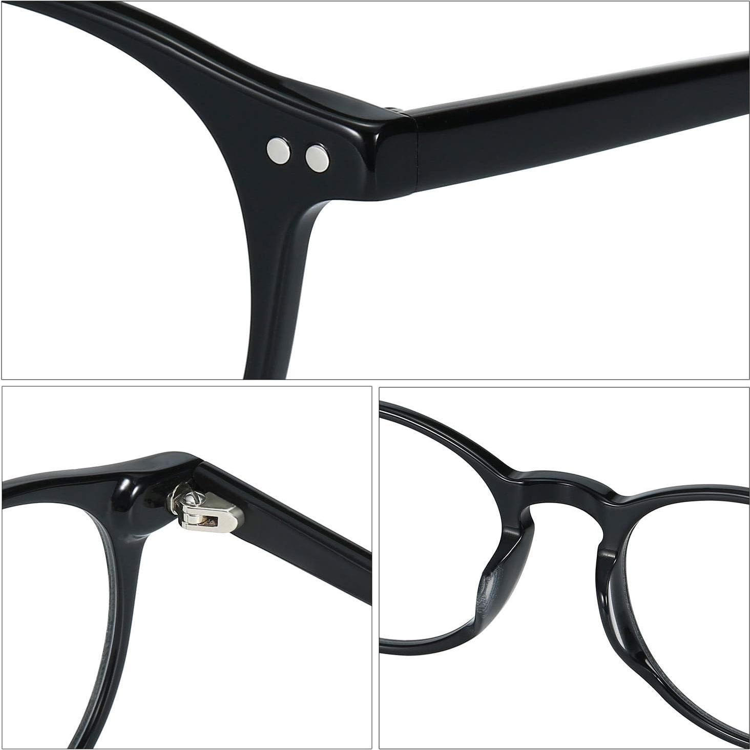 Gafas Redondas Vintage ZENOTTIC para Hombres y Mujeres - Lentes Transparentes