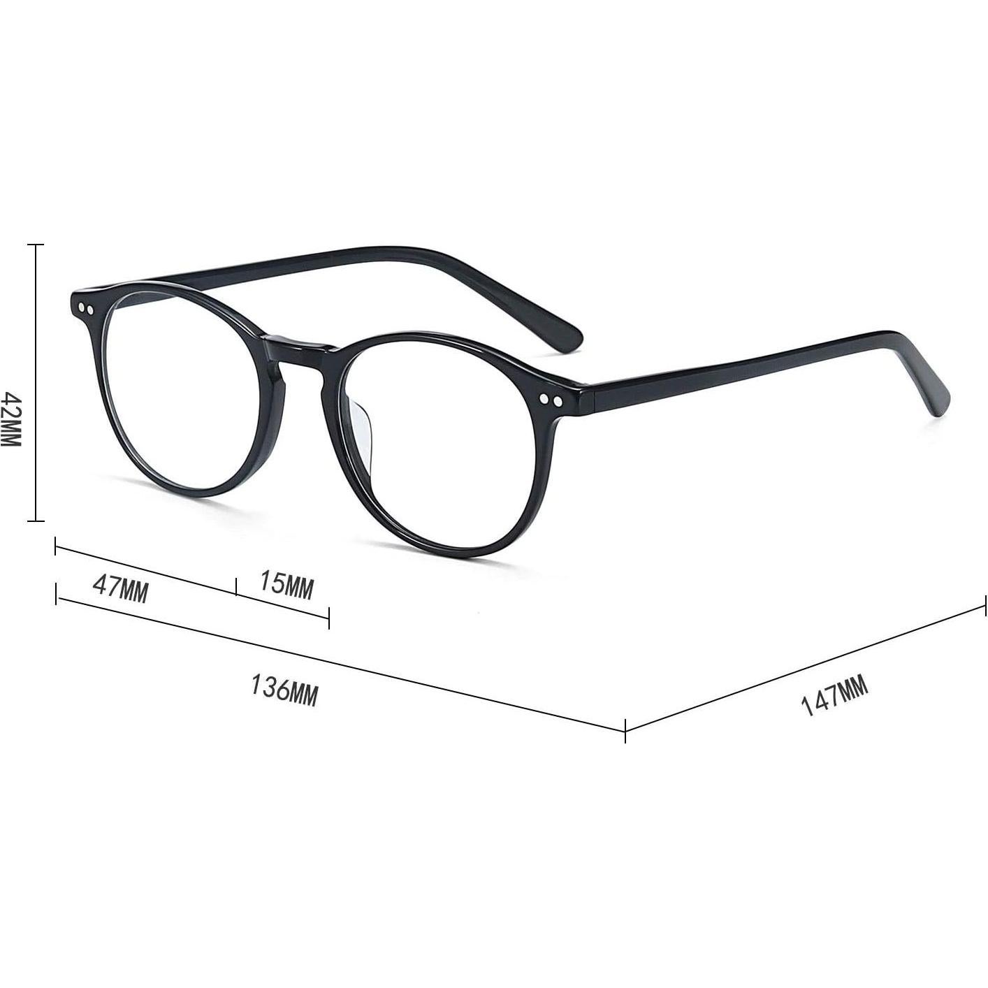 Gafas Redondas Vintage ZENOTTIC para Hombres y Mujeres - Lentes Transparentes