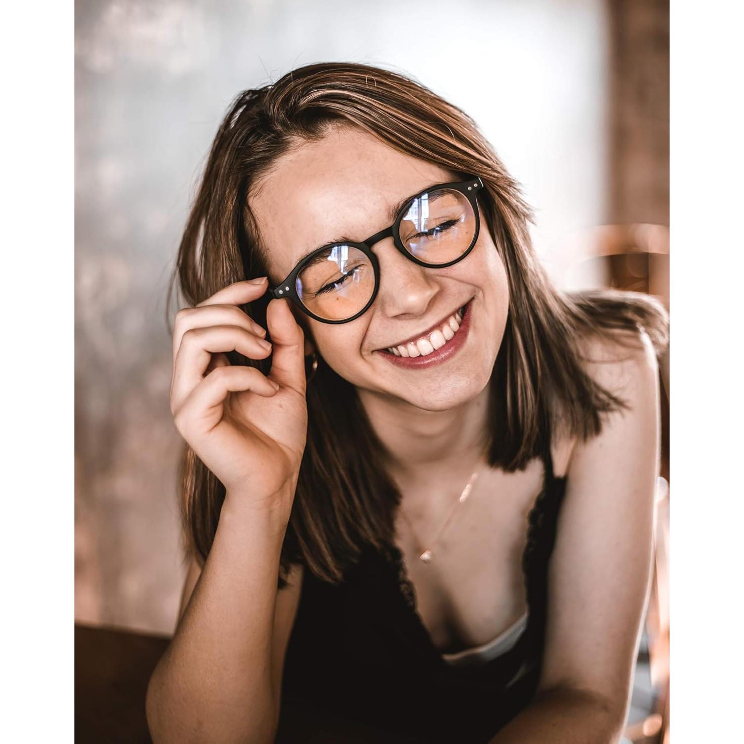 Gafas Redondas Vintage ZENOTTIC para Hombres y Mujeres - Lentes Transparentes