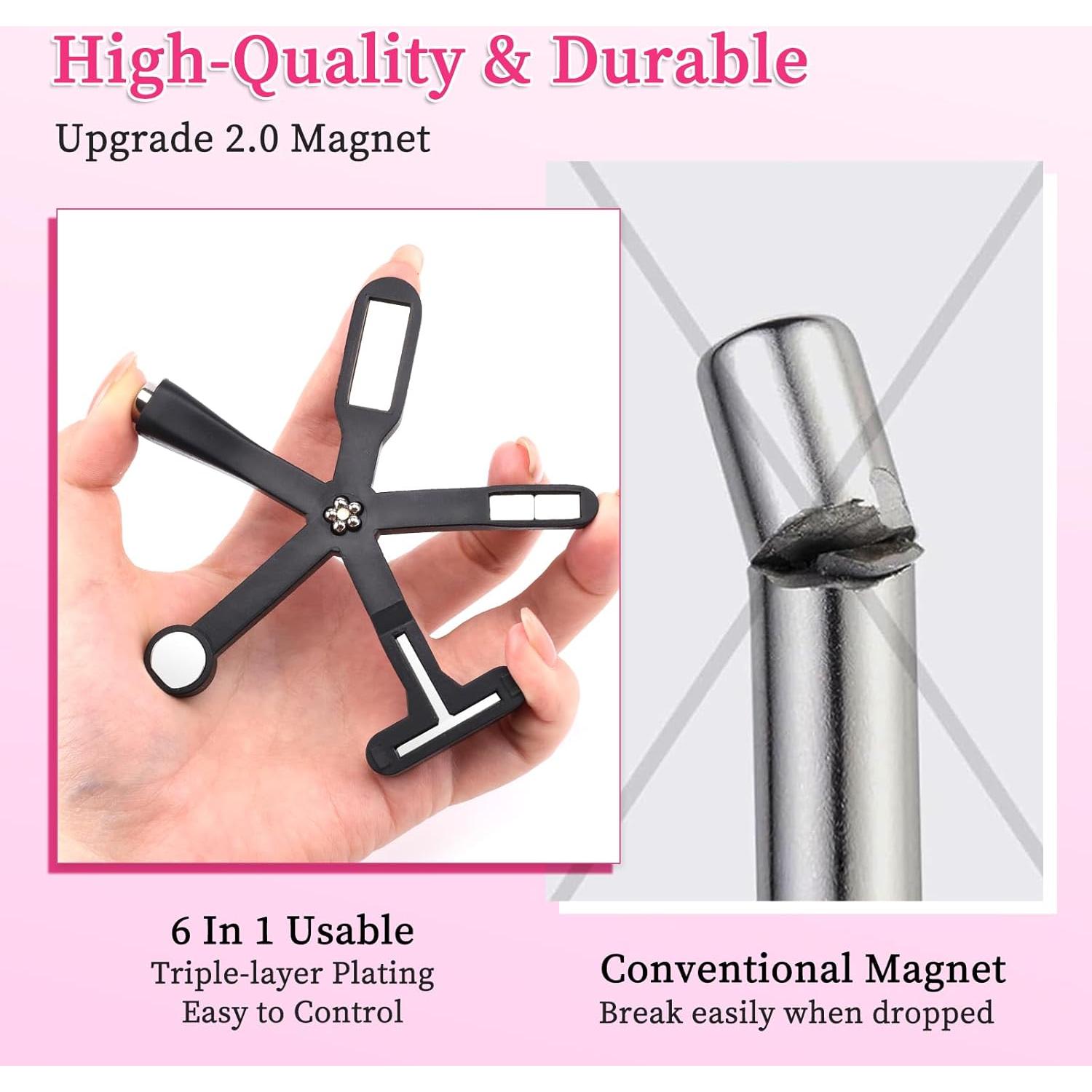 Imán de Uñas BQAN Ojo de Gato 6 en 1 Magnético Negro