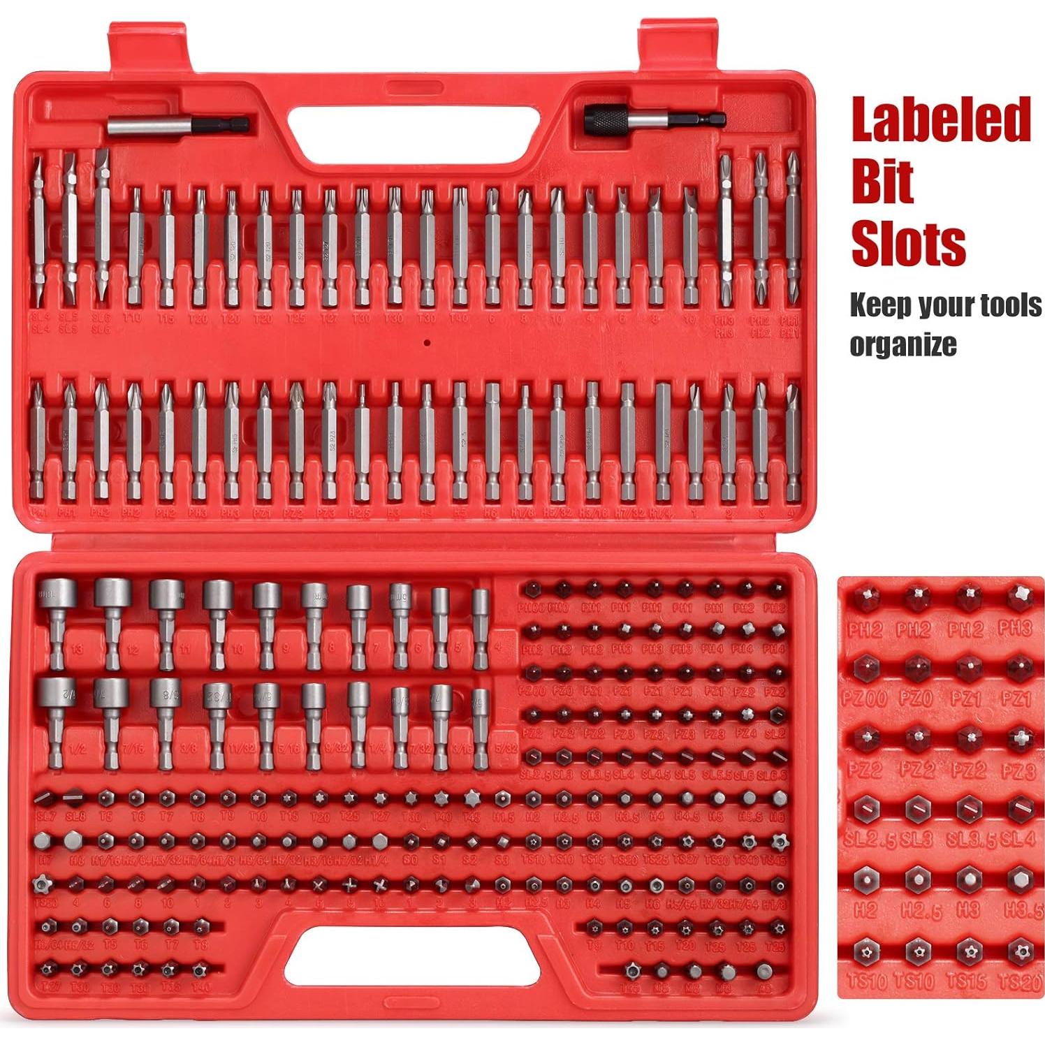 Juego de 214 Piezas de Puntas de Destornillador ARUCMIN S2