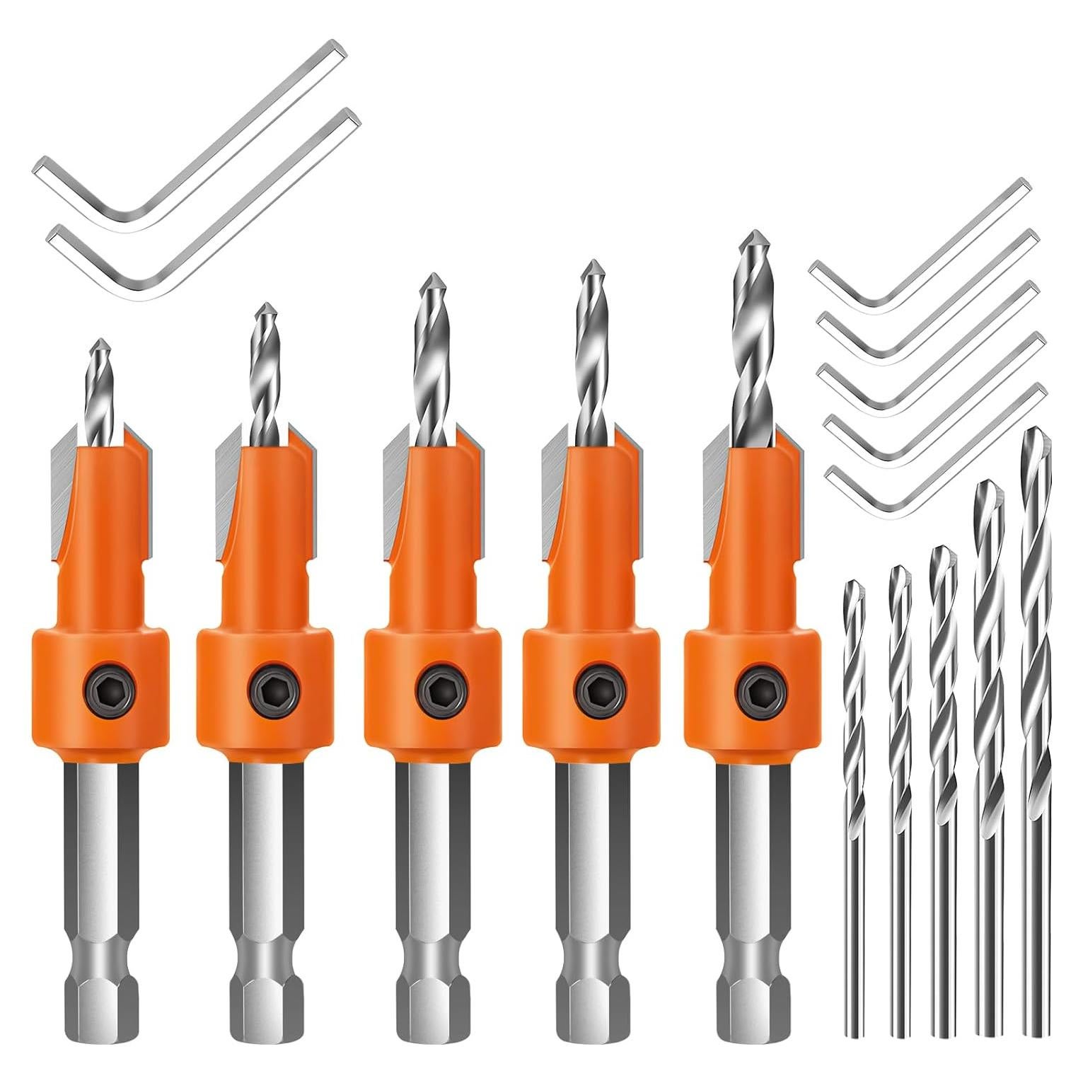 Juego de Brocas de Avellanado Lytool 5 Piezas 8mm Hexagonal