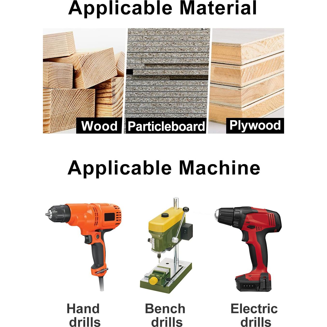 Juego de Brocas de Avellanado Lytool 5 Piezas 8mm Hexagonal