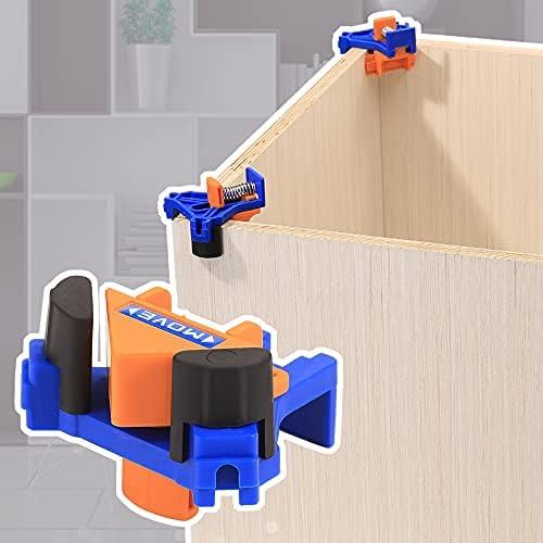 Abrazaderas de esquina YANZI, juego de 4, 90 grados, azul