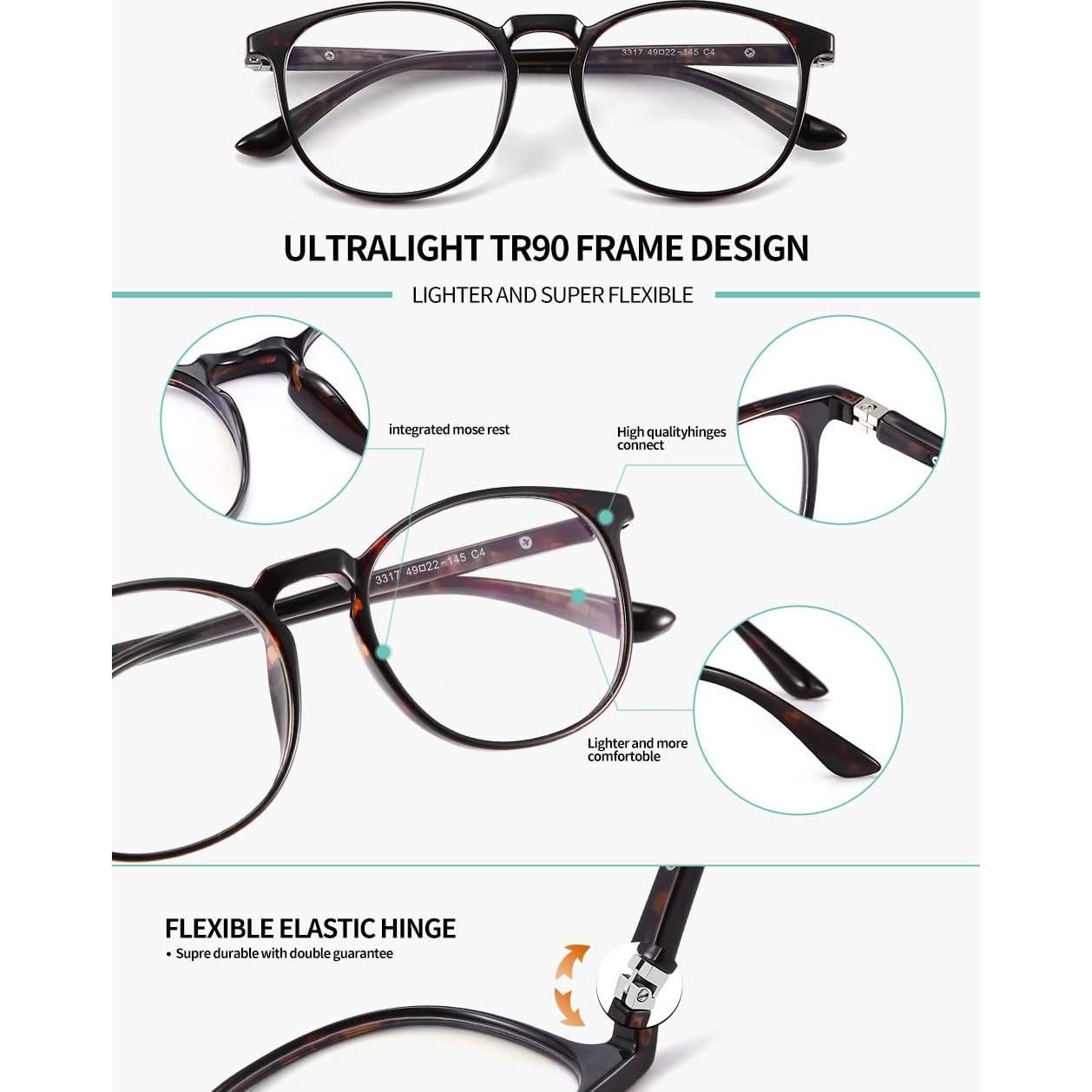 Gafas CNLO Bloqueadoras de Luz Azul Unisex - Montura Ligera