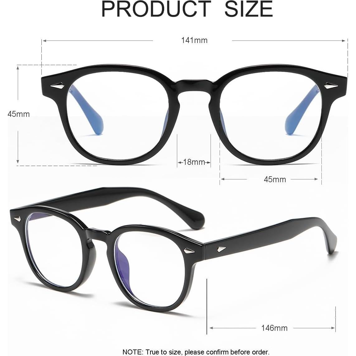 Gafas Bloqueadoras de Luz Azul JOVAKIT Redondas Unisex