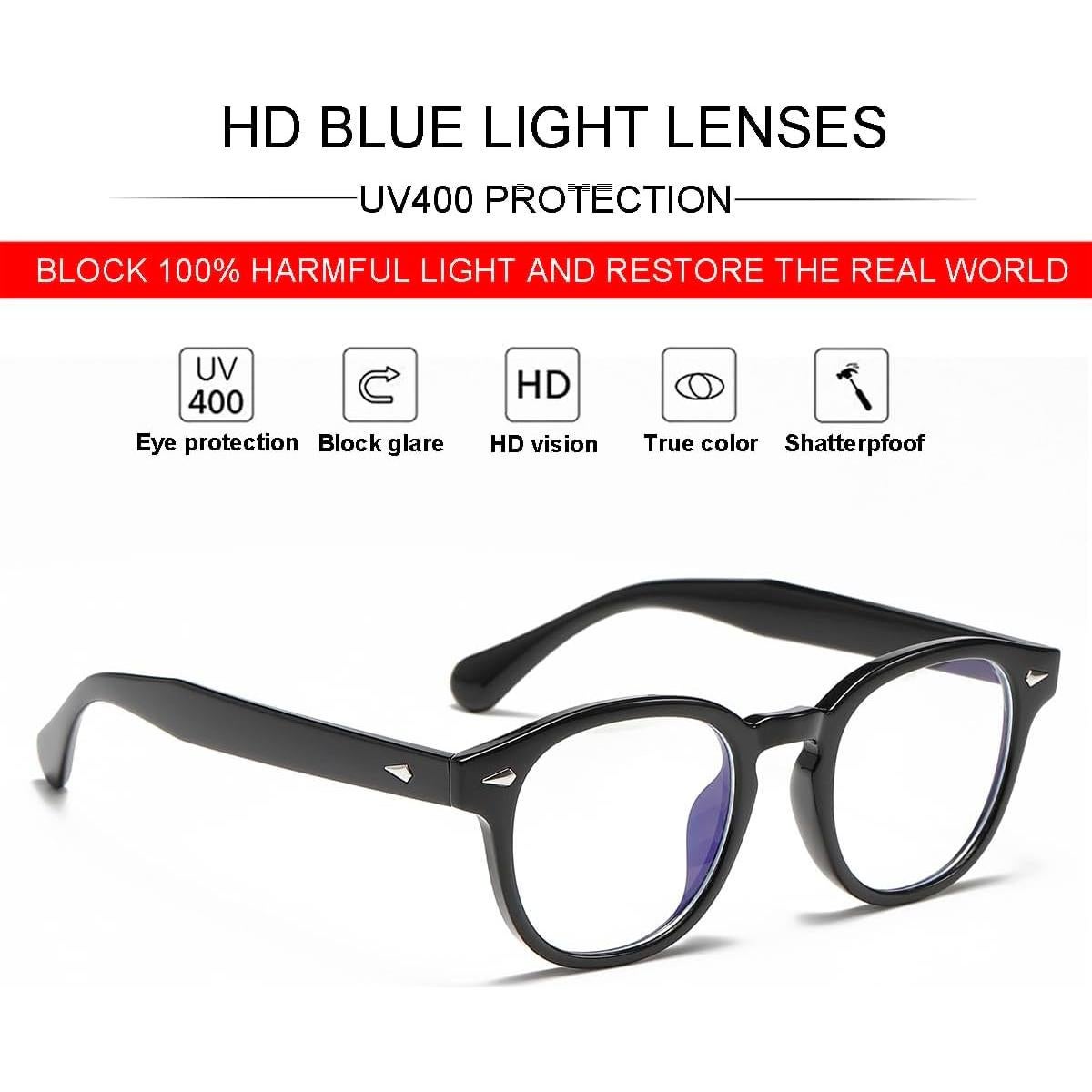 Gafas Bloqueadoras de Luz Azul JOVAKIT Redondas Unisex