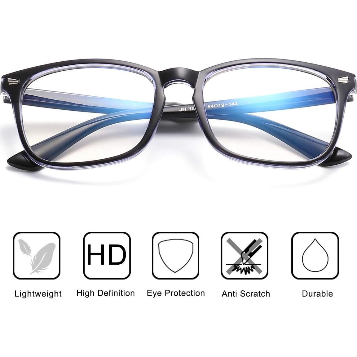 Gafas Cuadradas Bloqueadoras de Luz Azul 8082B - Unisex