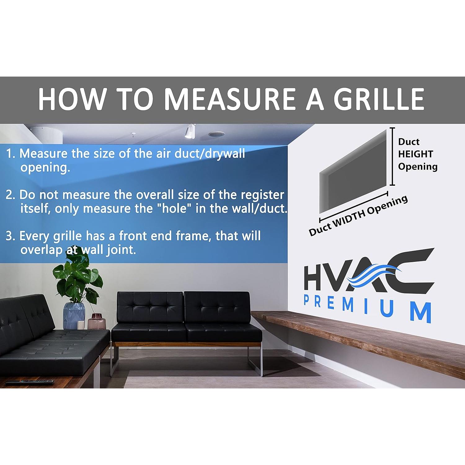 Rejilla de Retorno de Aire HVAC Premium 30 x 10 cm - Blanca