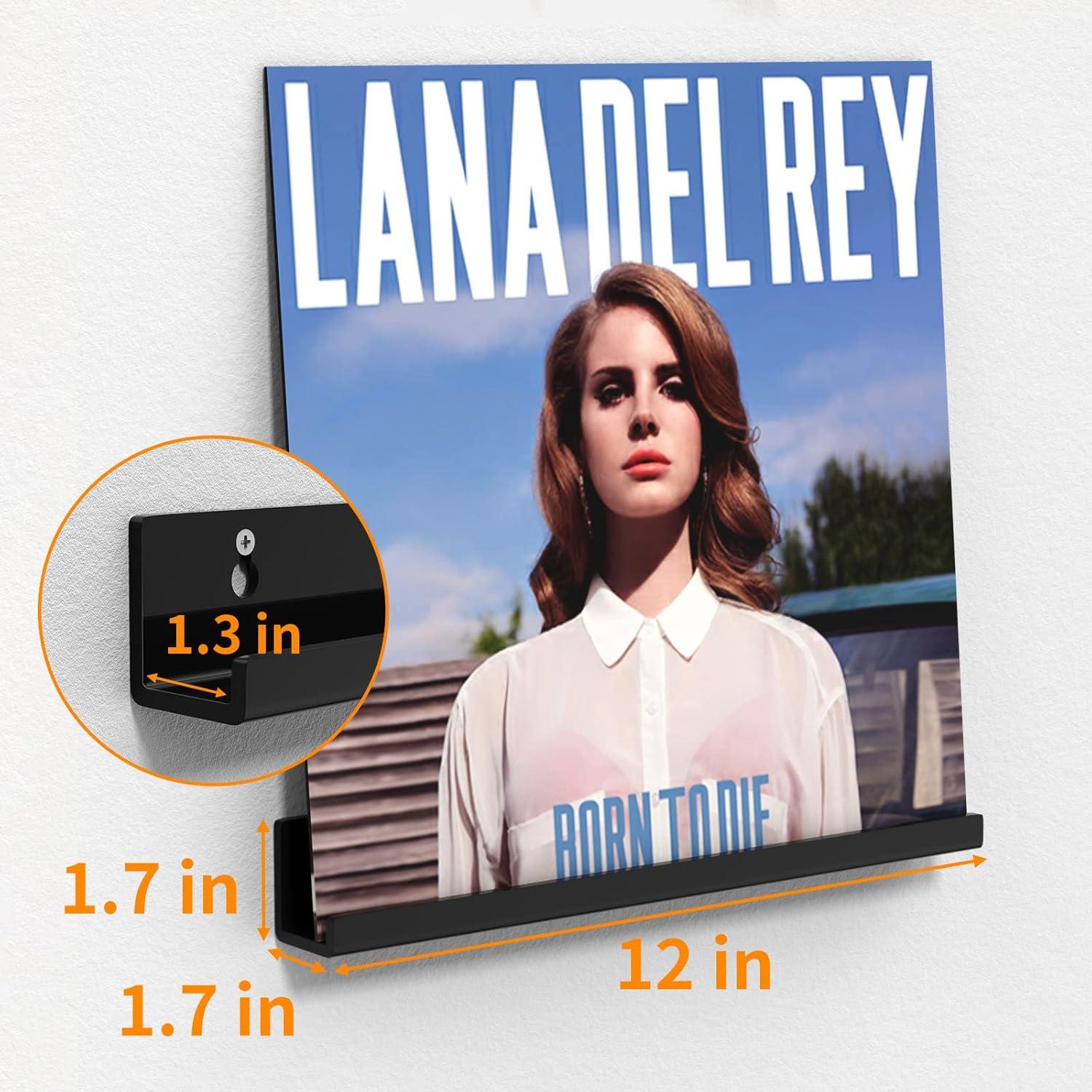 Estante de Exhibición de Discos de Vinilo FEMELI - 6 Piezas Acrílico Negro