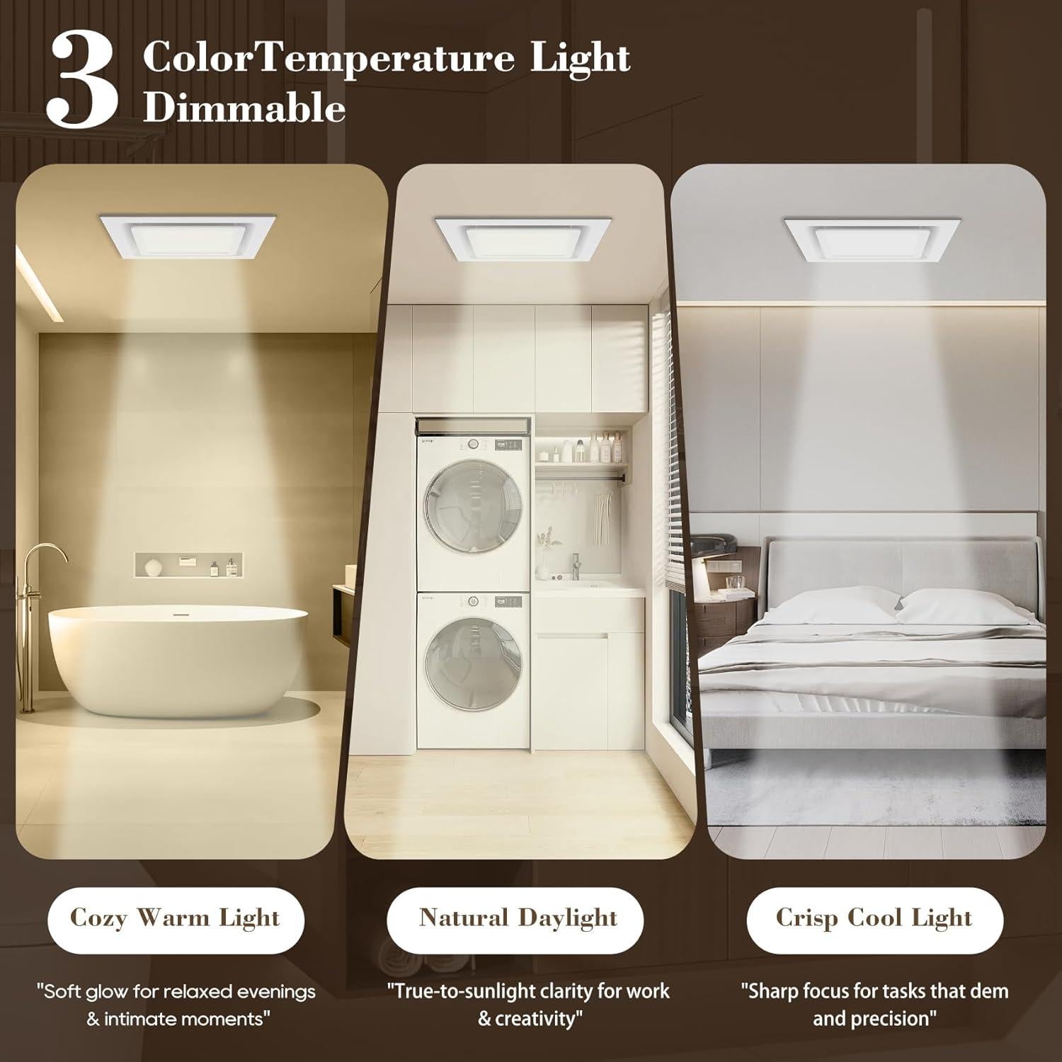 Ventilador Extractor de Baño Gopper con Luz LED 12W 141CFM