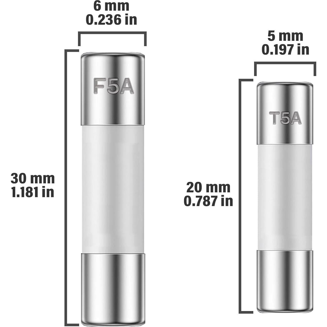 Kit de Fusibles Cerámicos ALLECIN 250V 21 Valores 5x20mm 6x30mm