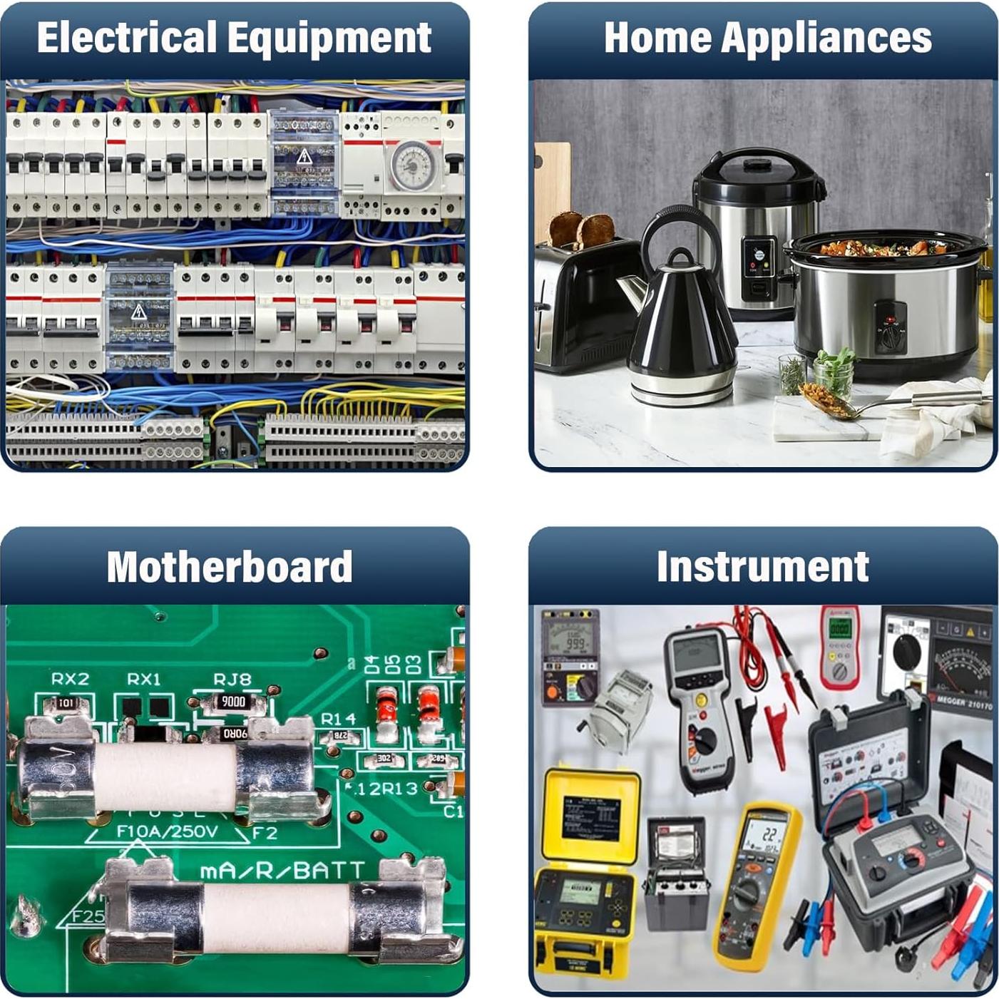 Kit de Fusibles Cerámicos ALLECIN 250V 21 Valores 5x20mm 6x30mm
