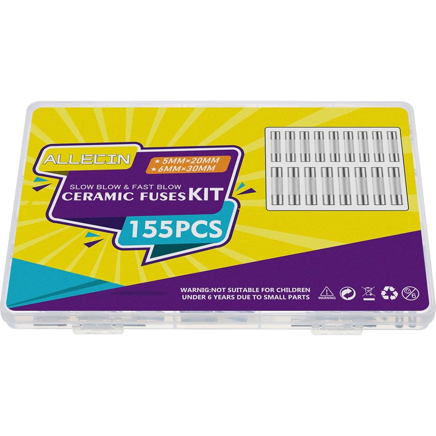 Kit de Fusibles Cerámicos ALLECIN 250V 21 Valores 5x20mm 6x30mm