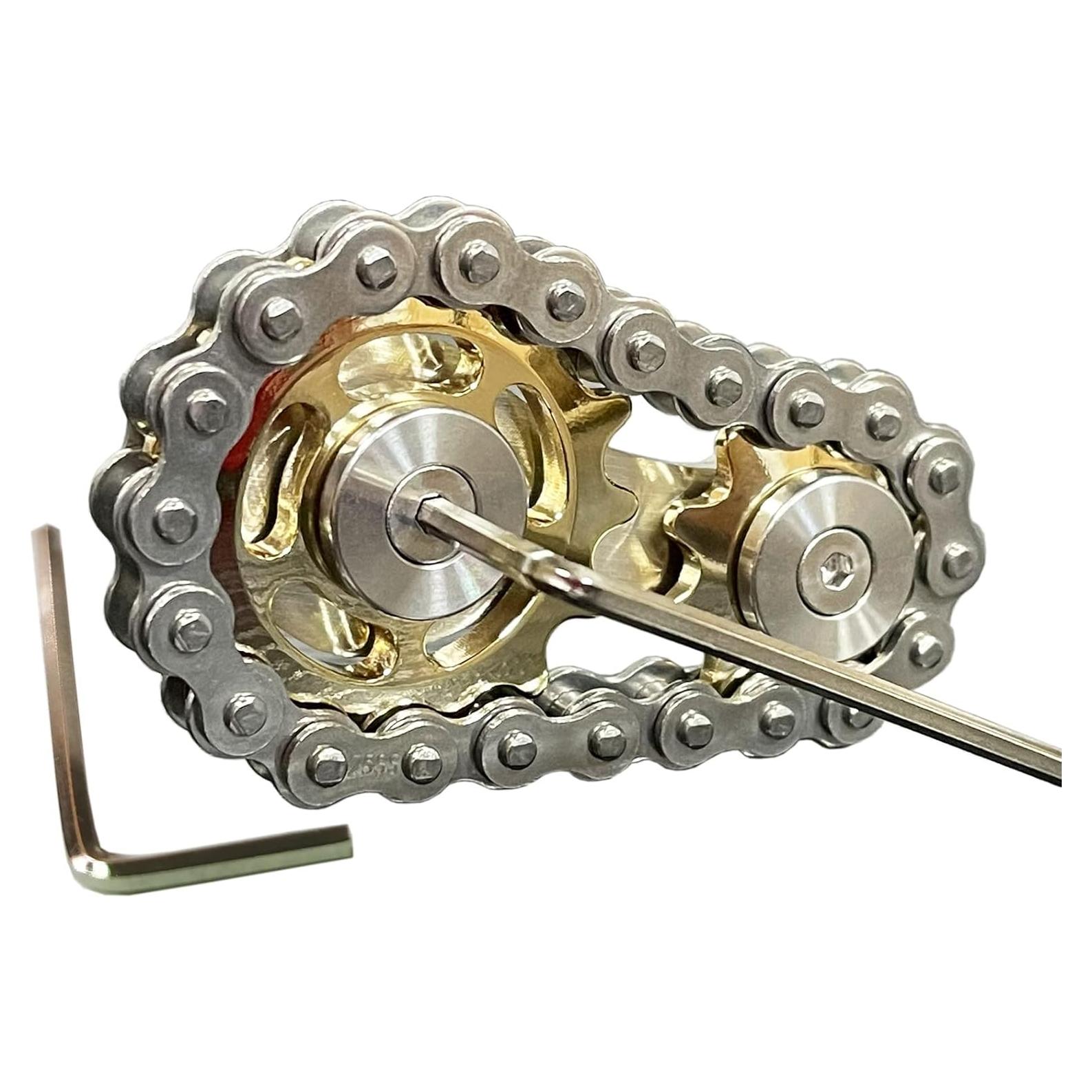 Cadena Fidget Sprocket Wewinn Dorado 60x36x12 mm EDC