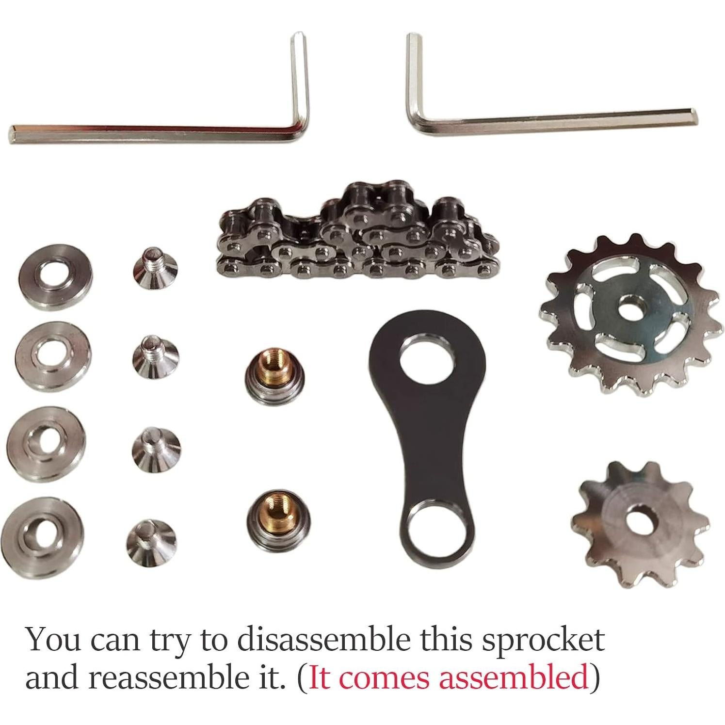 Cadena Fidget Sprocket Wewinn Dorado 60x36x12 mm EDC