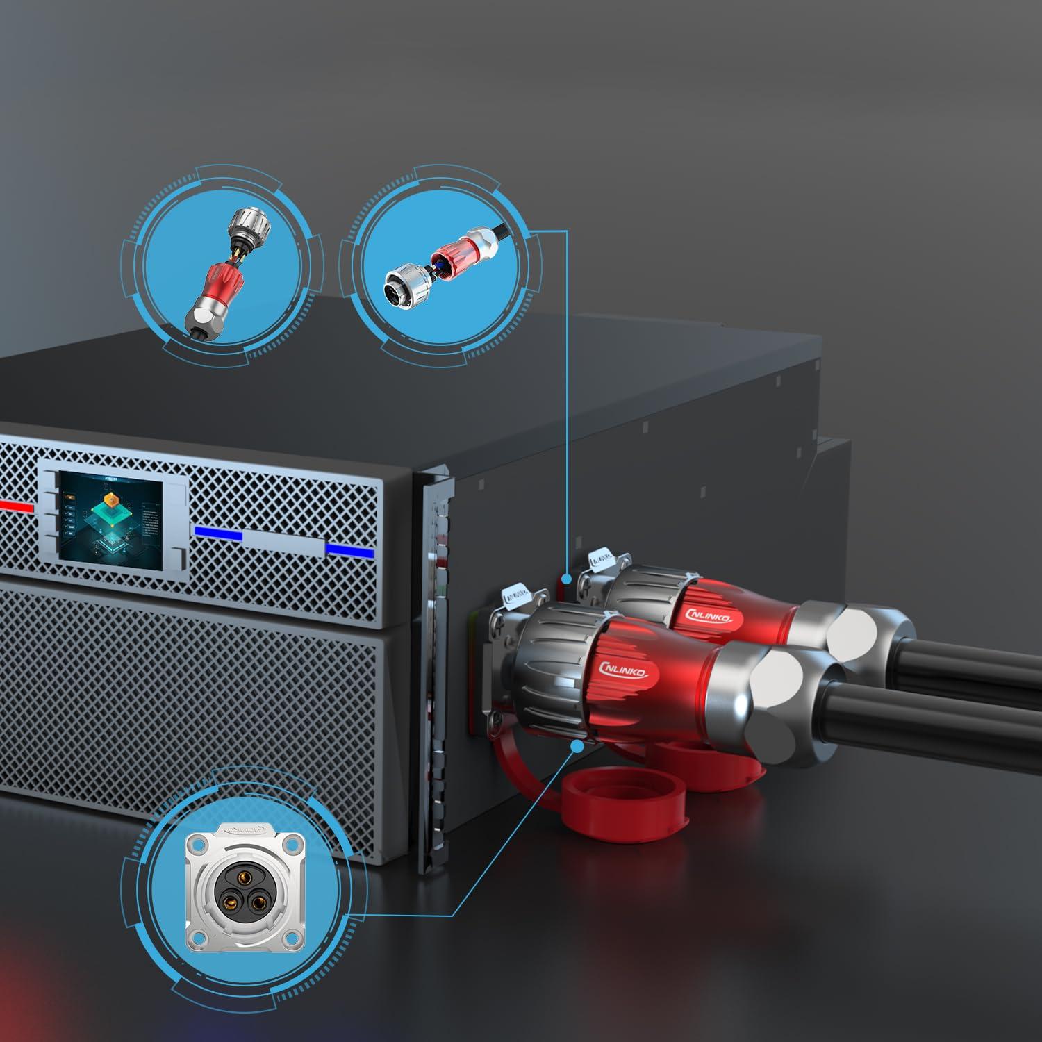 Conector Industrial CNLINKO DH-24 2 Pin IP68 Metal M24