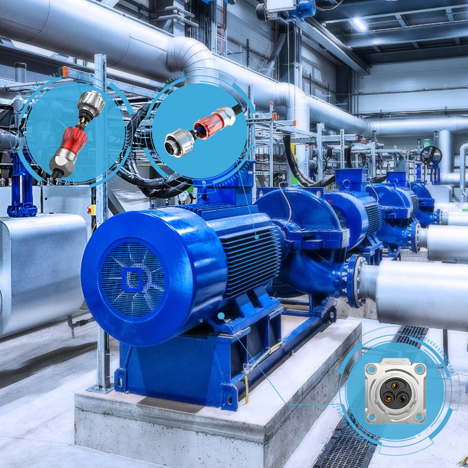 Conector Industrial CNLINKO DH-24 2 Pin IP68 Metal M24