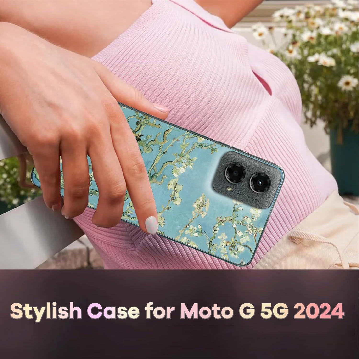 Funda delgada a prueba de golpes Van Gogh para Moto G 5G 2024