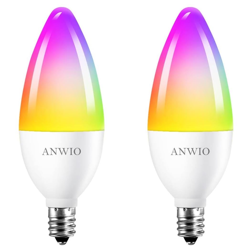 Bombillas Inteligentes ANWIO E12 LED 4.9W 470LM 2 Paquete