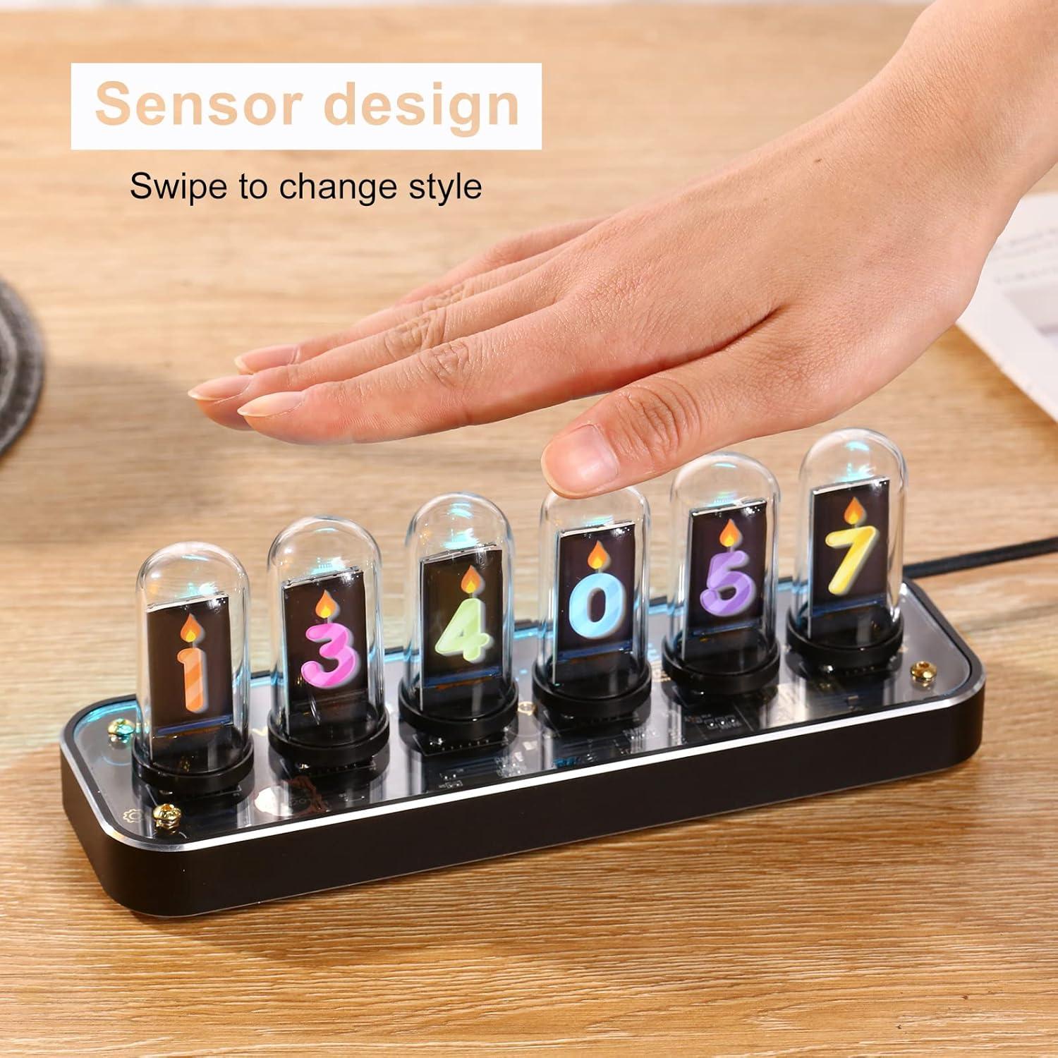 Reloj Nixie TPHRAVAL Digital Retro con Control Gestual