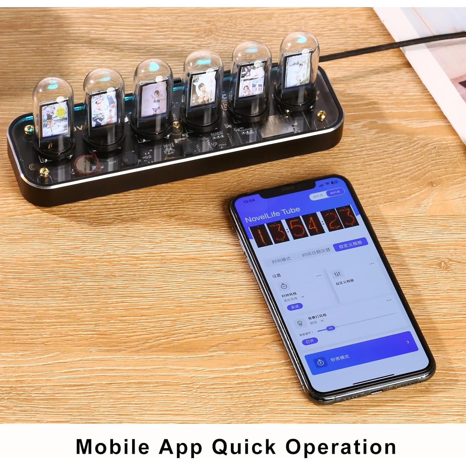Reloj Nixie TPHRAVAL Digital Retro con Control Gestual