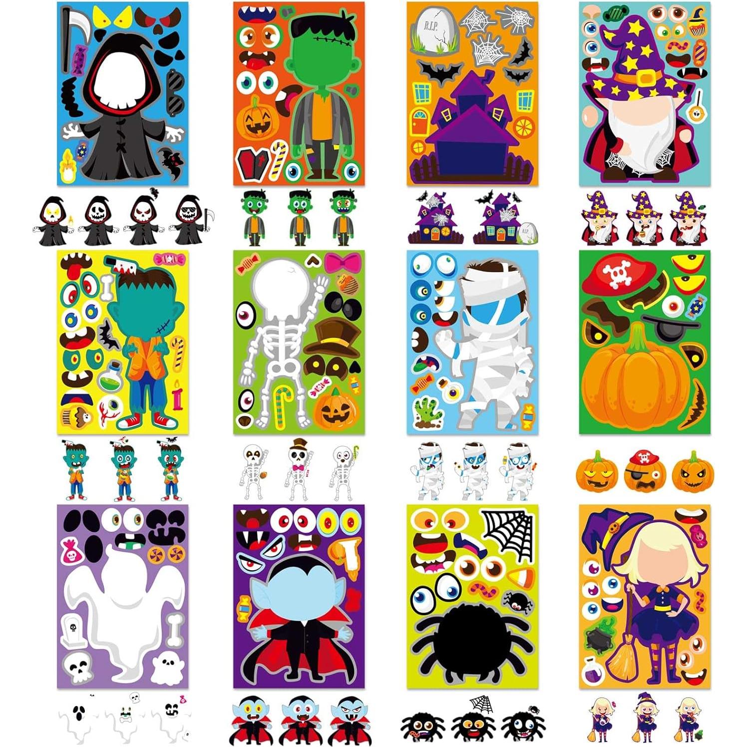 Calcomanías de Halloween DUJAA 48 Piezas para Niños