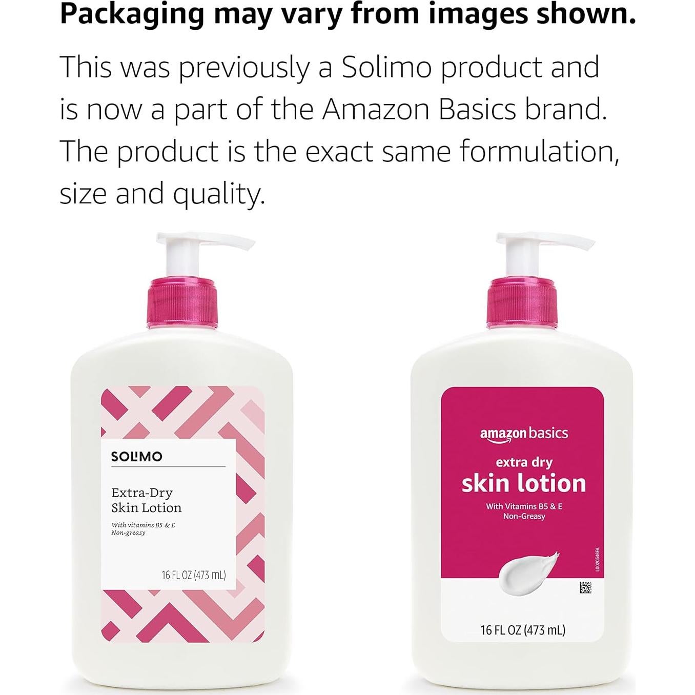 Loción Corporal Amazon Basics para Piel Extra Seca 473 ml