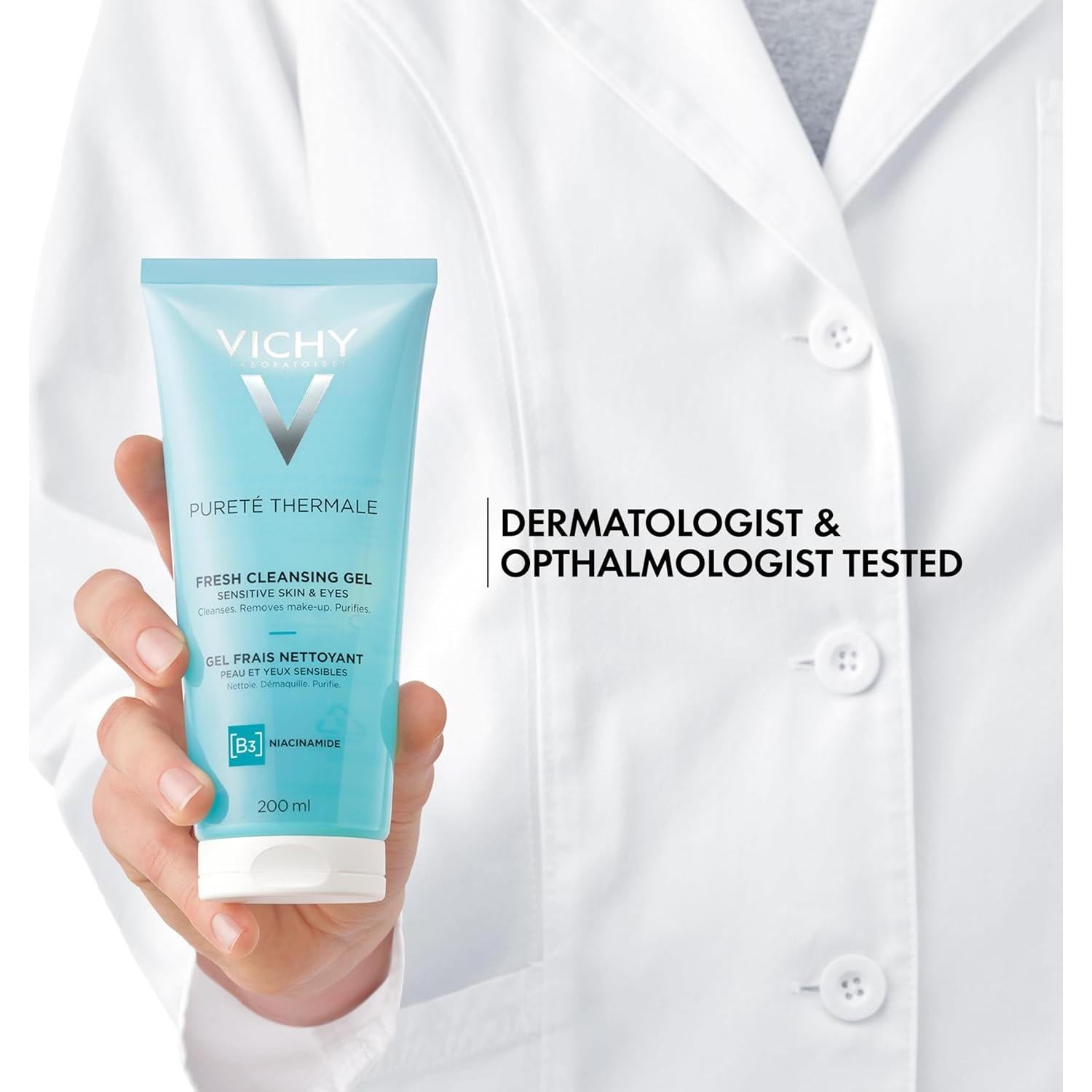 Gel Limpiador Fresco Vichy 200 ml con Glicerina y Niacinamida