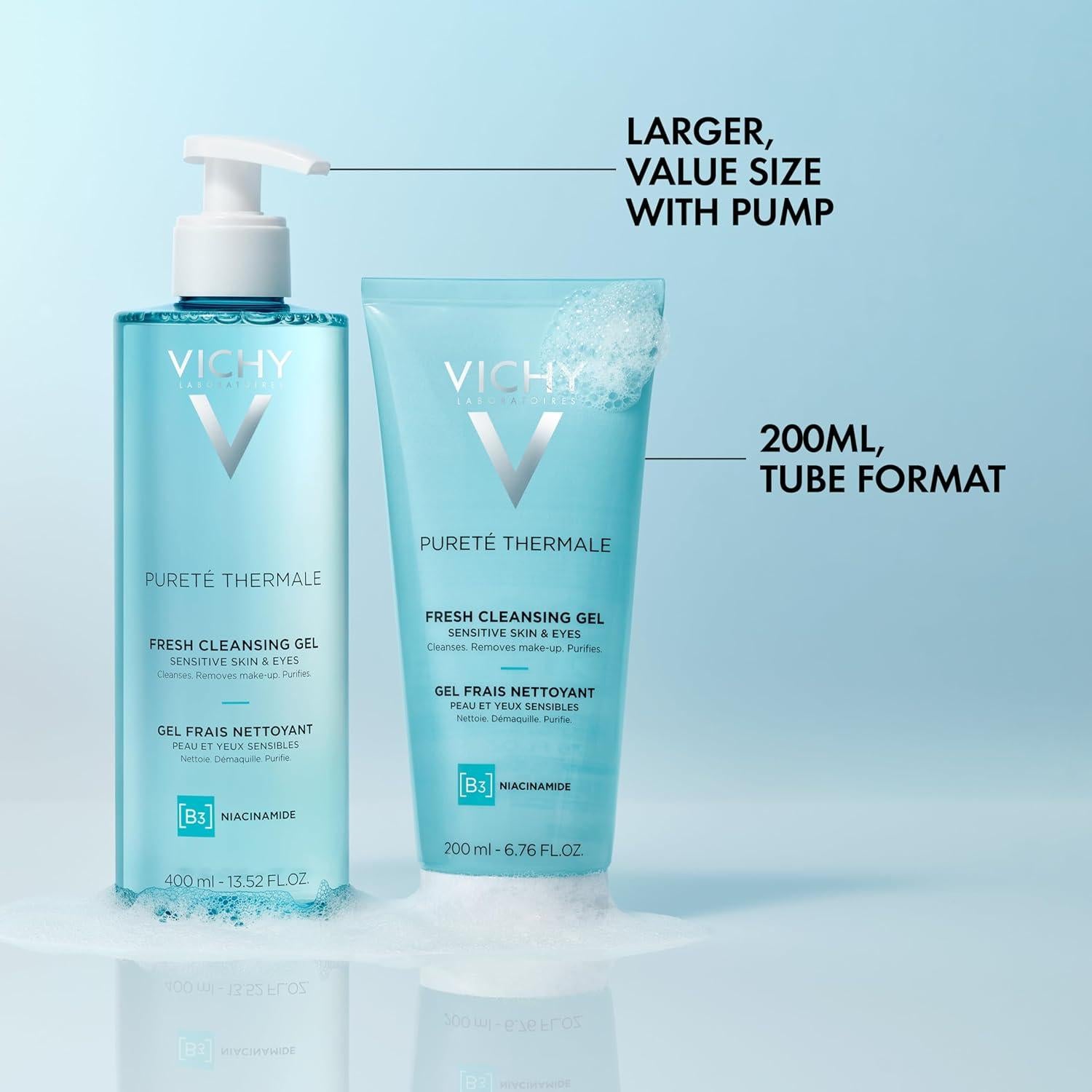 Gel Limpiador Fresco Vichy 200 ml con Glicerina y Niacinamida