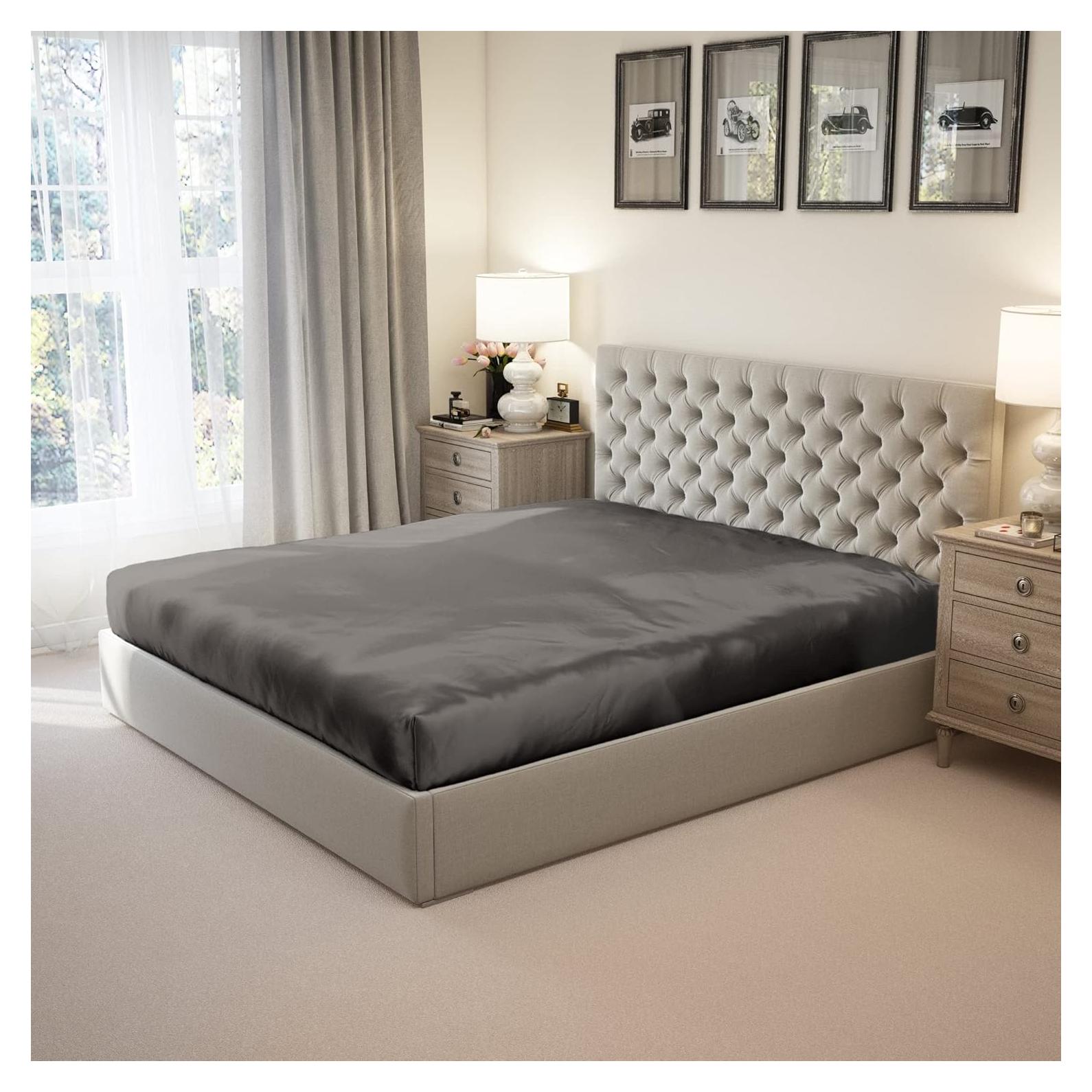 Sábana Ajustable de Seda 100% Mulberry Park Twin X-Larga 22 Momme